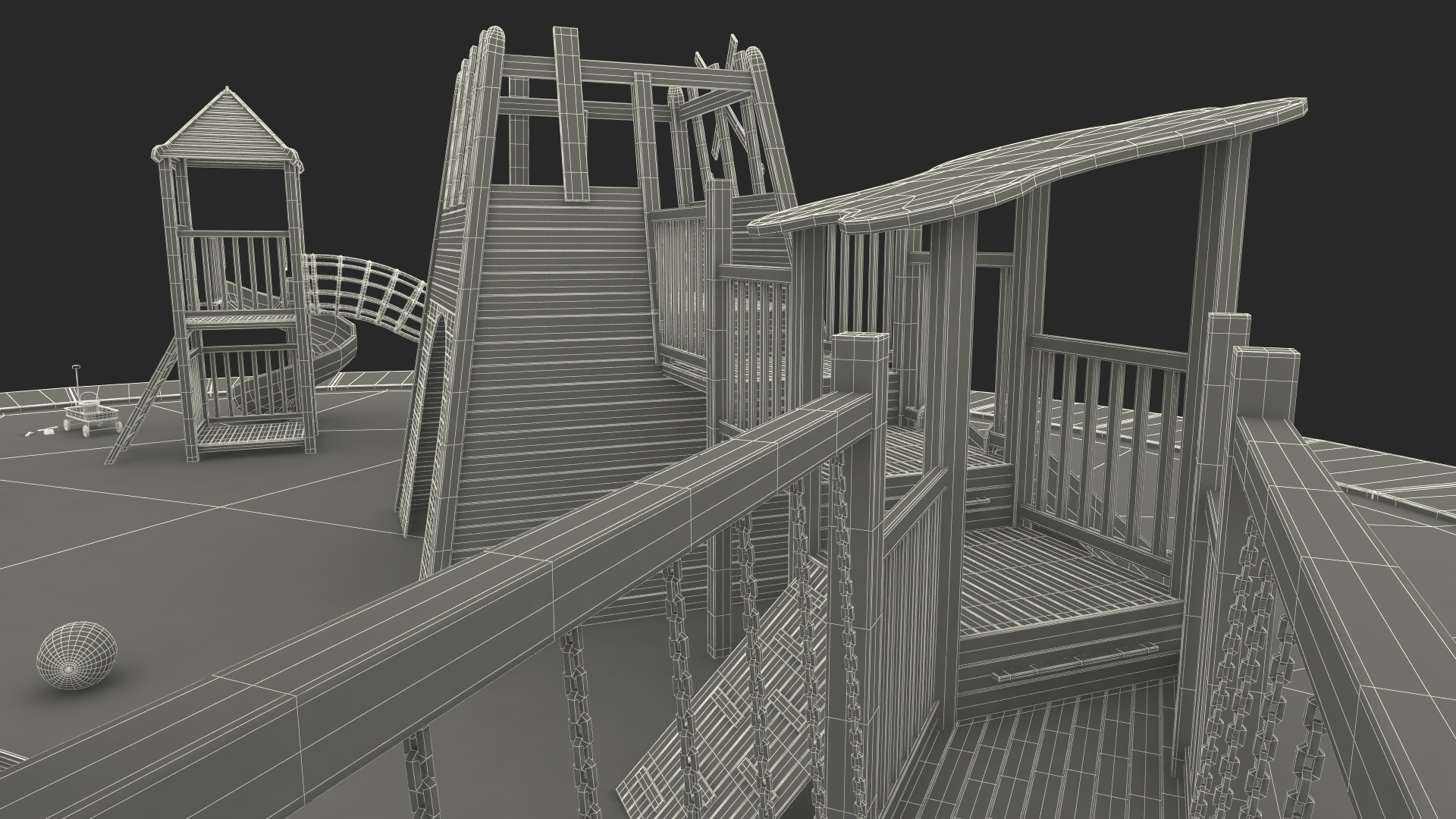 3D model Childrens Playground with Toys