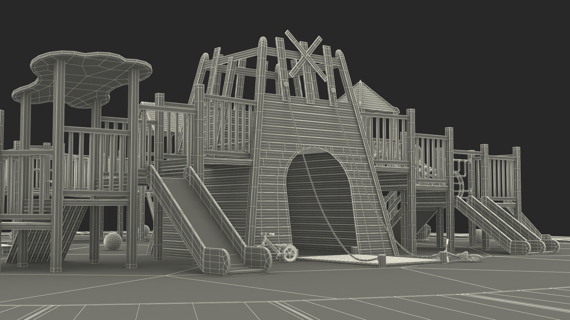 3D model Childrens Playground with Toys