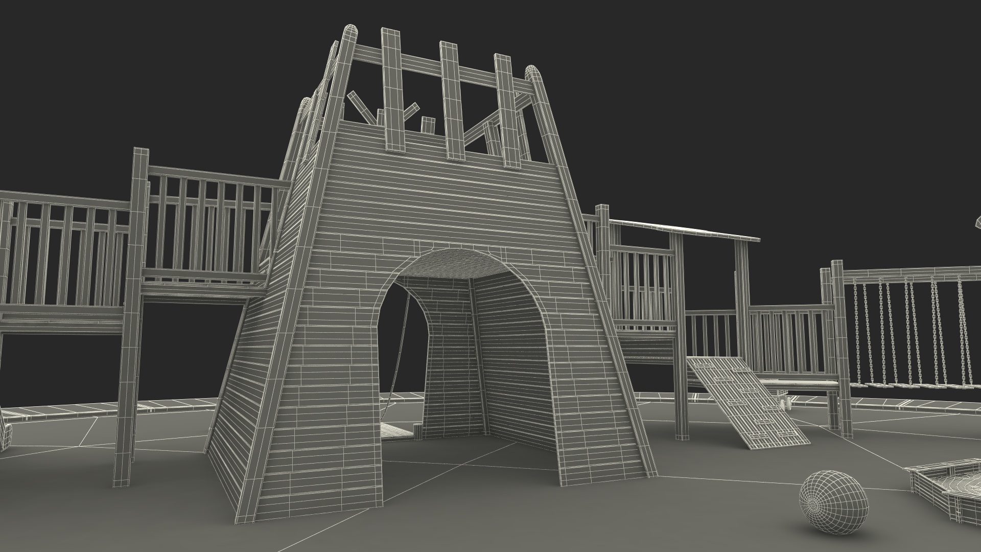 3D model Childrens Playground with Toys
