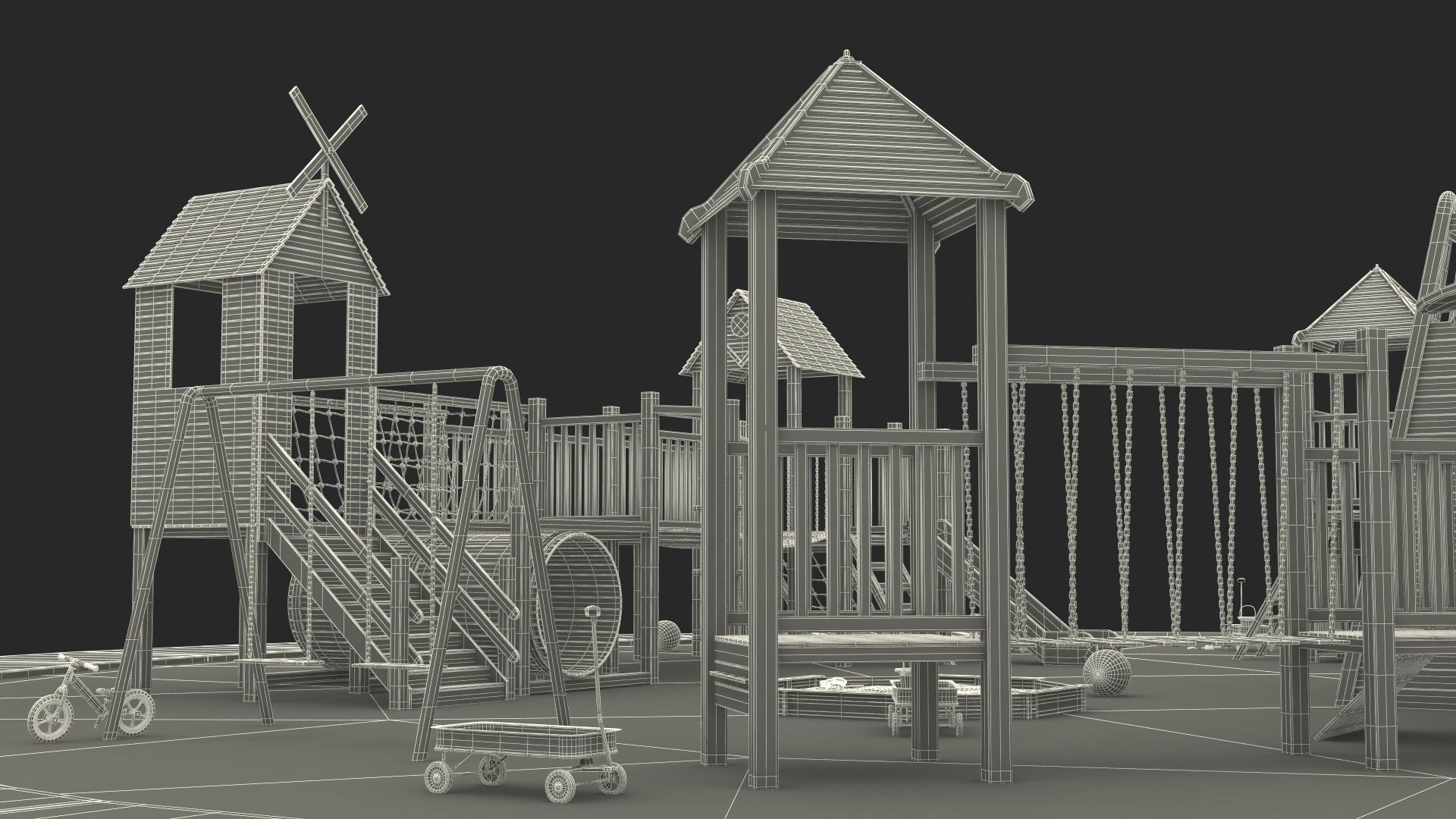 3D model Childrens Playground with Toys