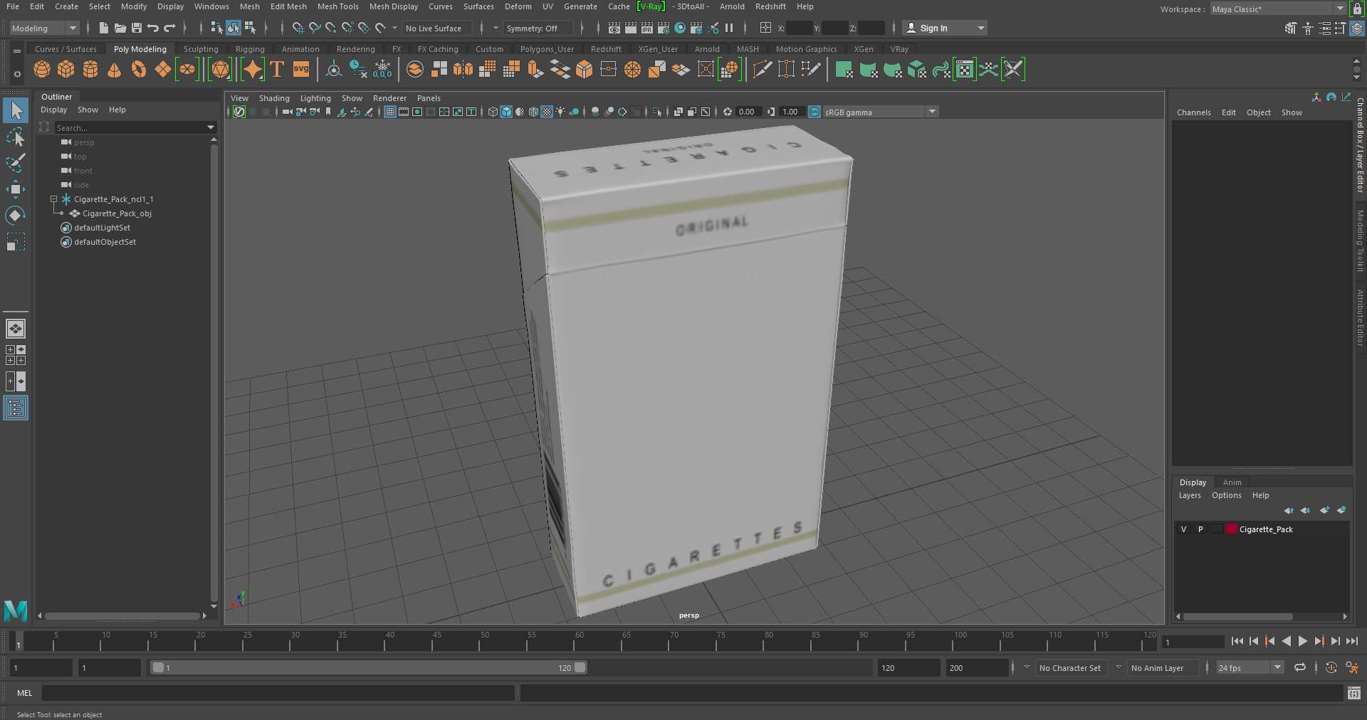 Cigarette Pack 3D model