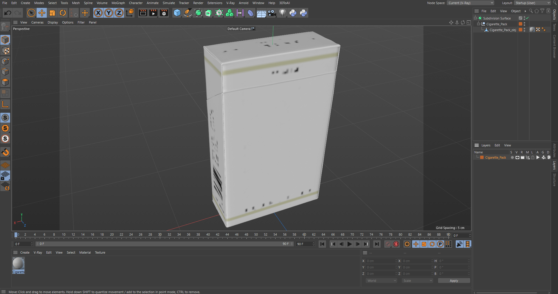 Cigarette Pack 3D model