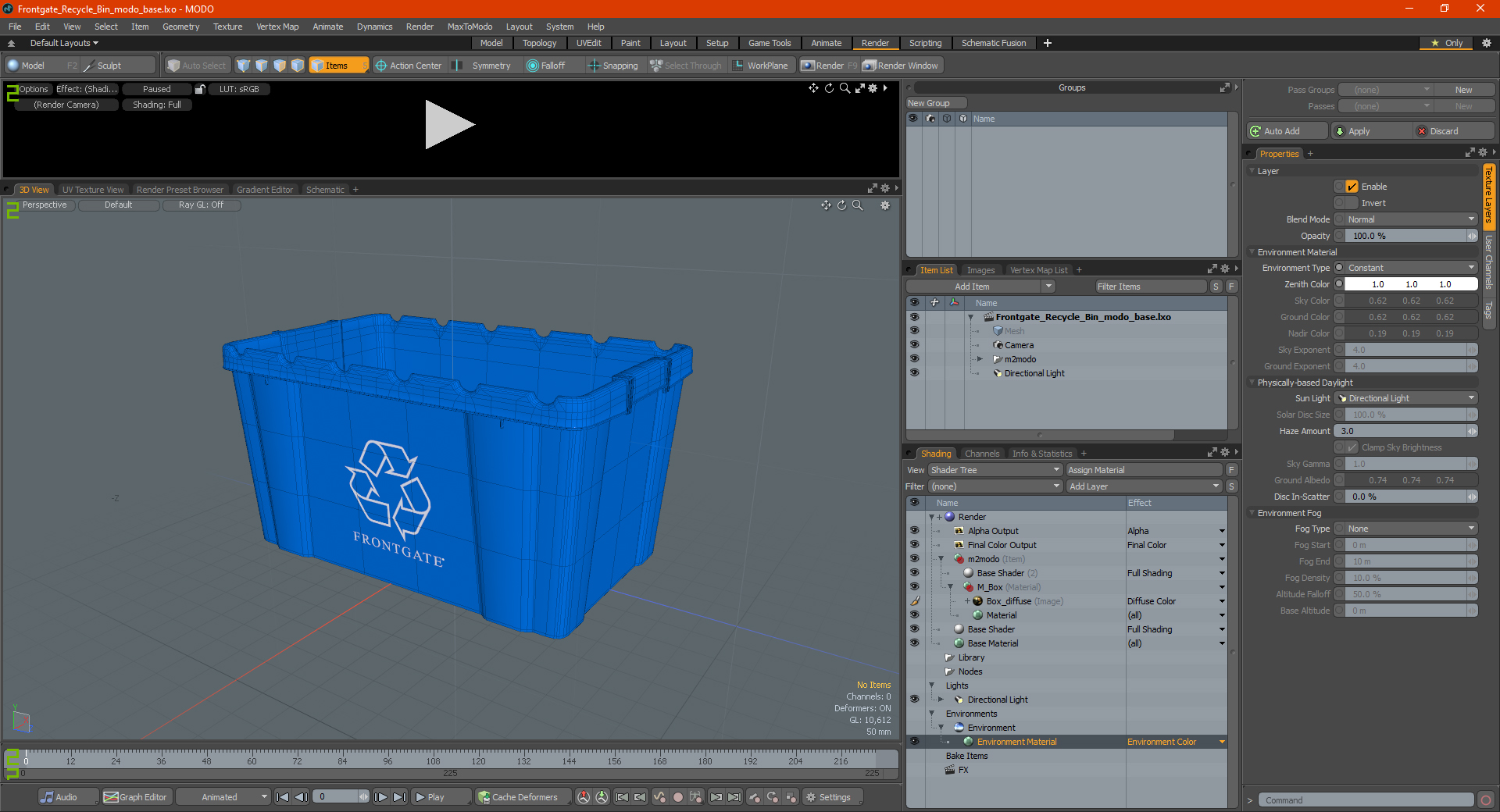 3D Frontgate Recycle Bin