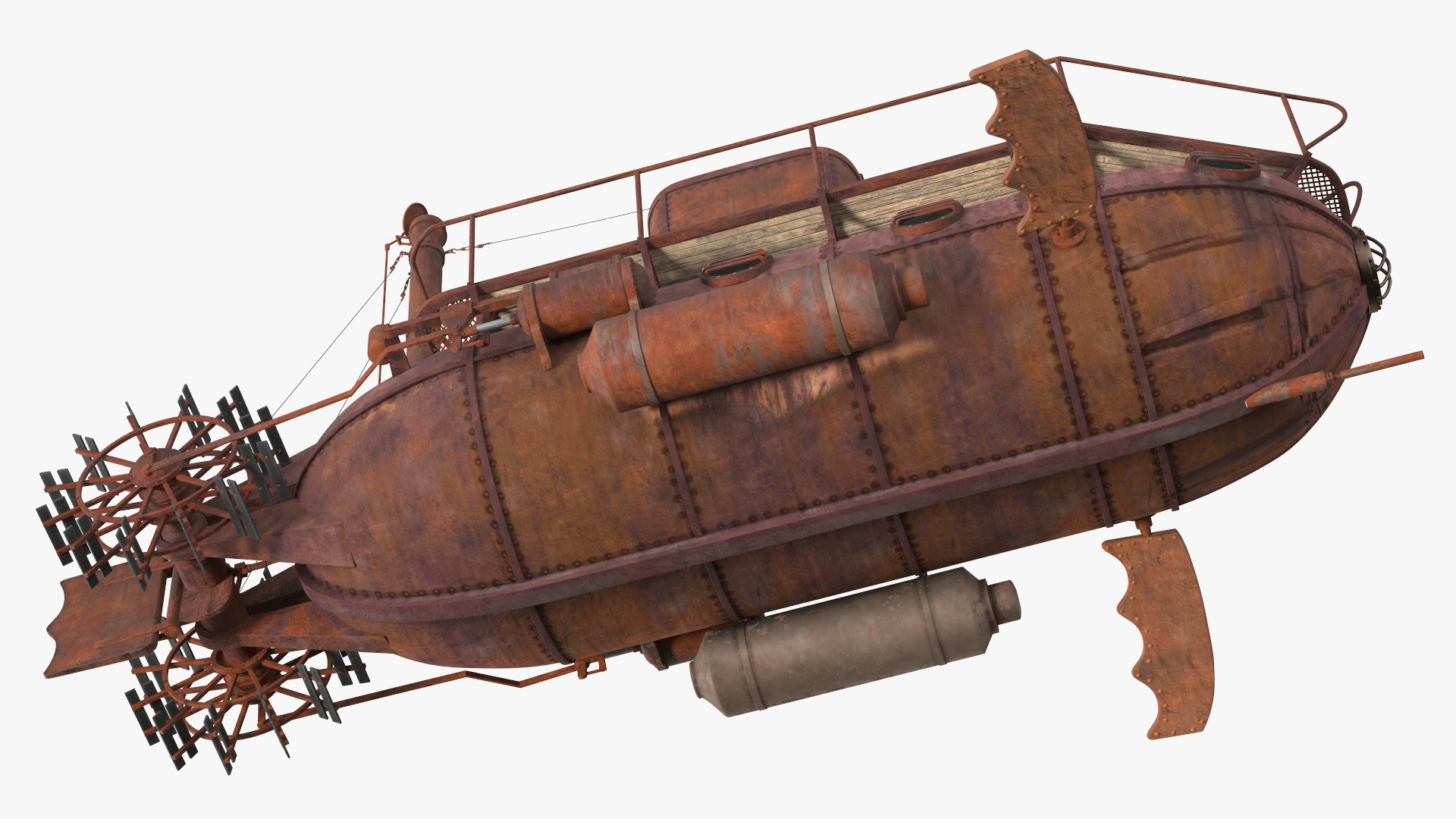 Old Rusty Submarine 3D model