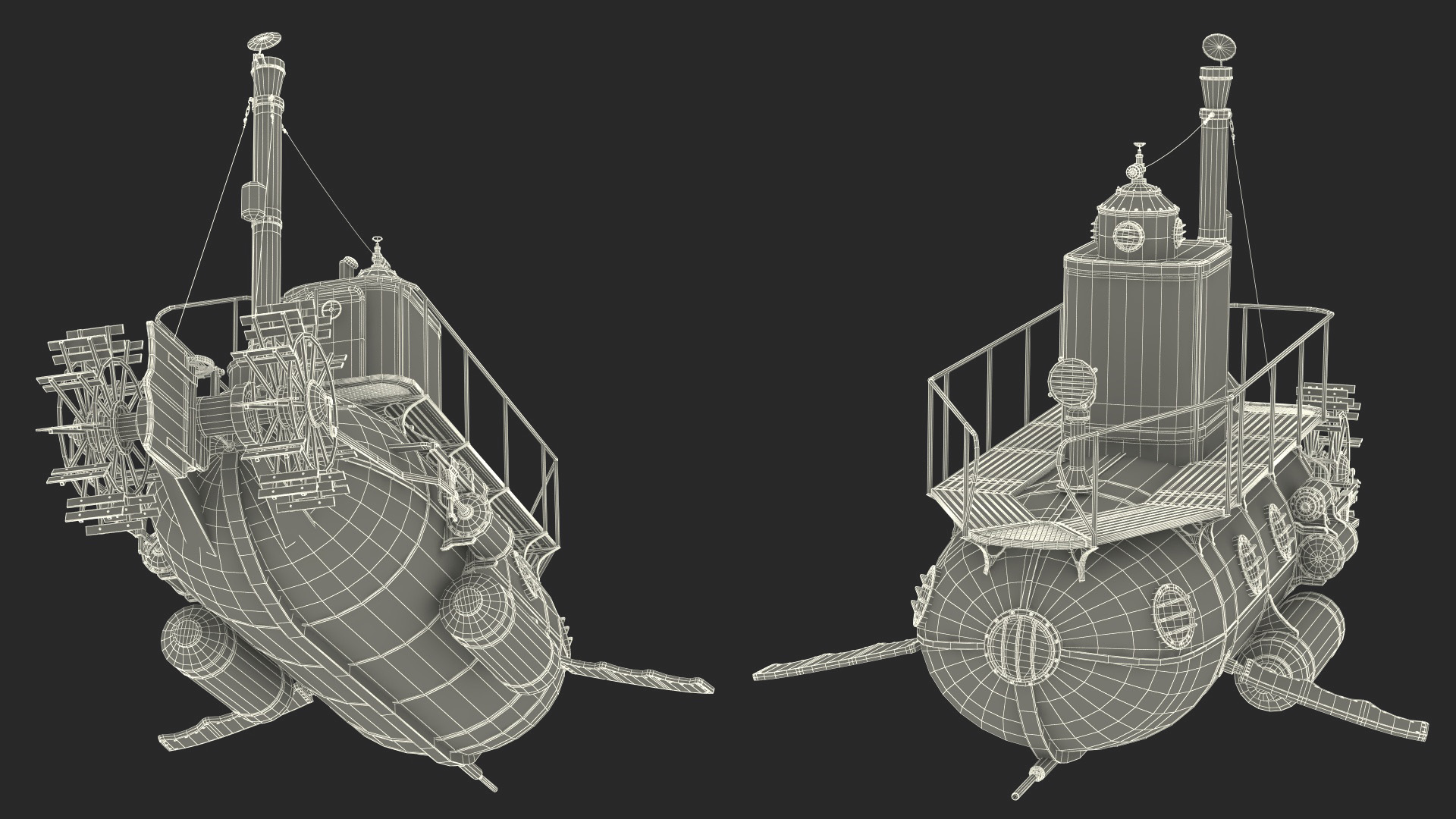 Old Rusty Submarine 3D model