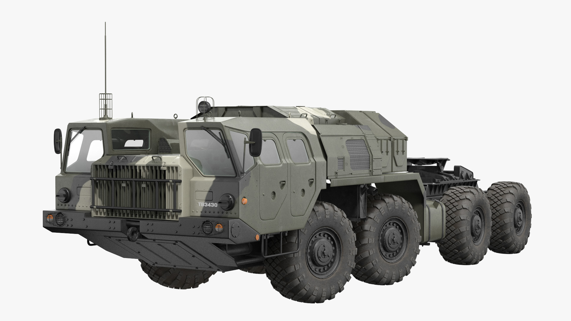 3D Maz 7910 8x8 Truck Camouflage Rigged