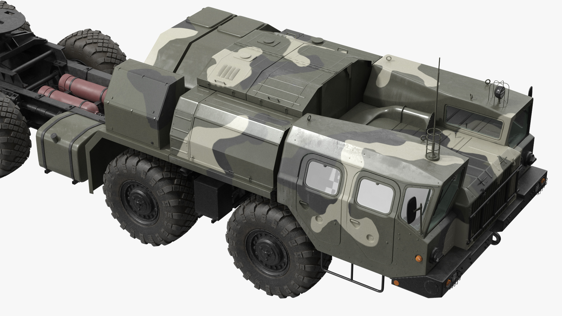 3D Maz 7910 8x8 Truck Camouflage Rigged