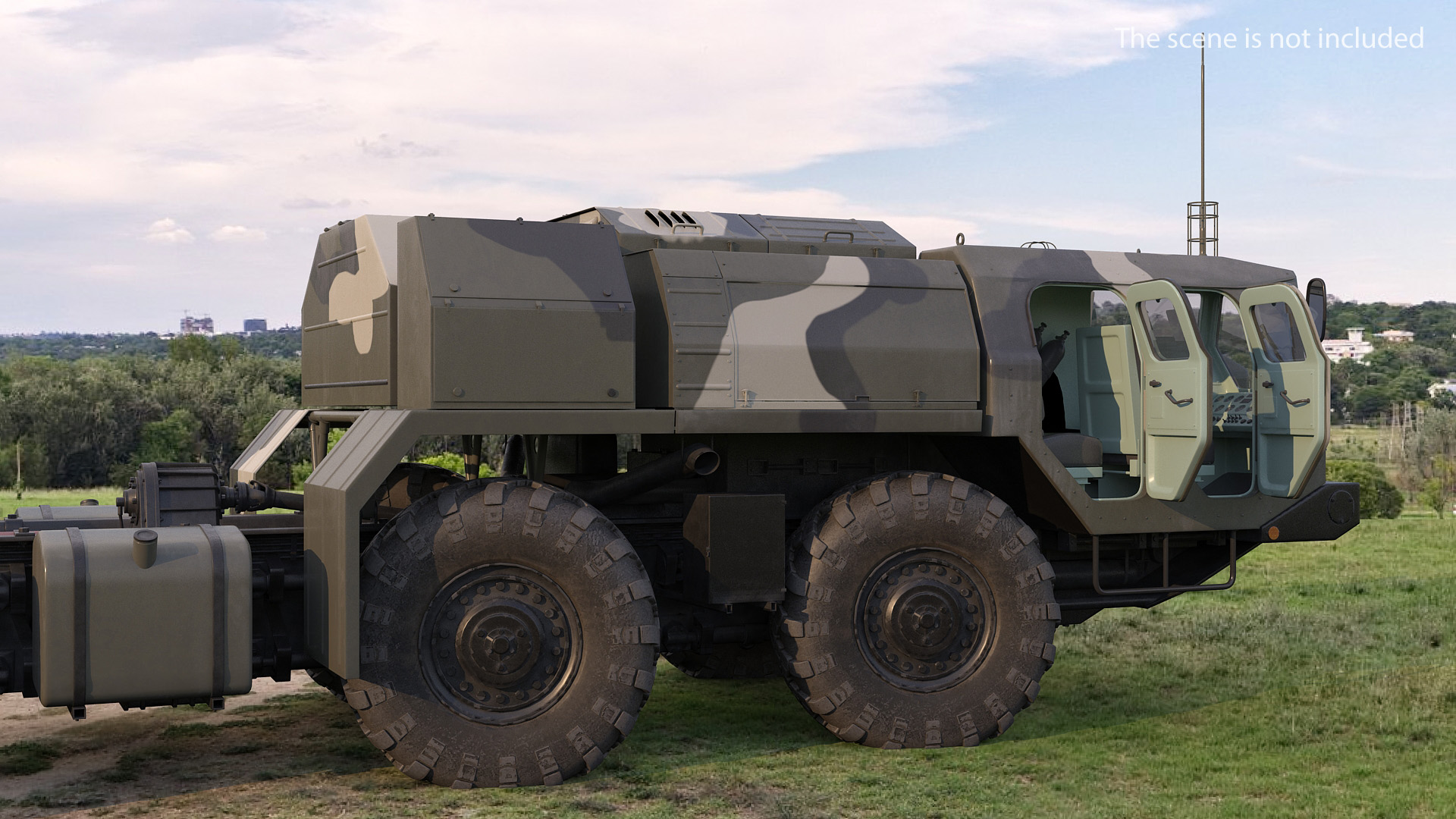 3D Maz 7910 8x8 Truck Camouflage Rigged