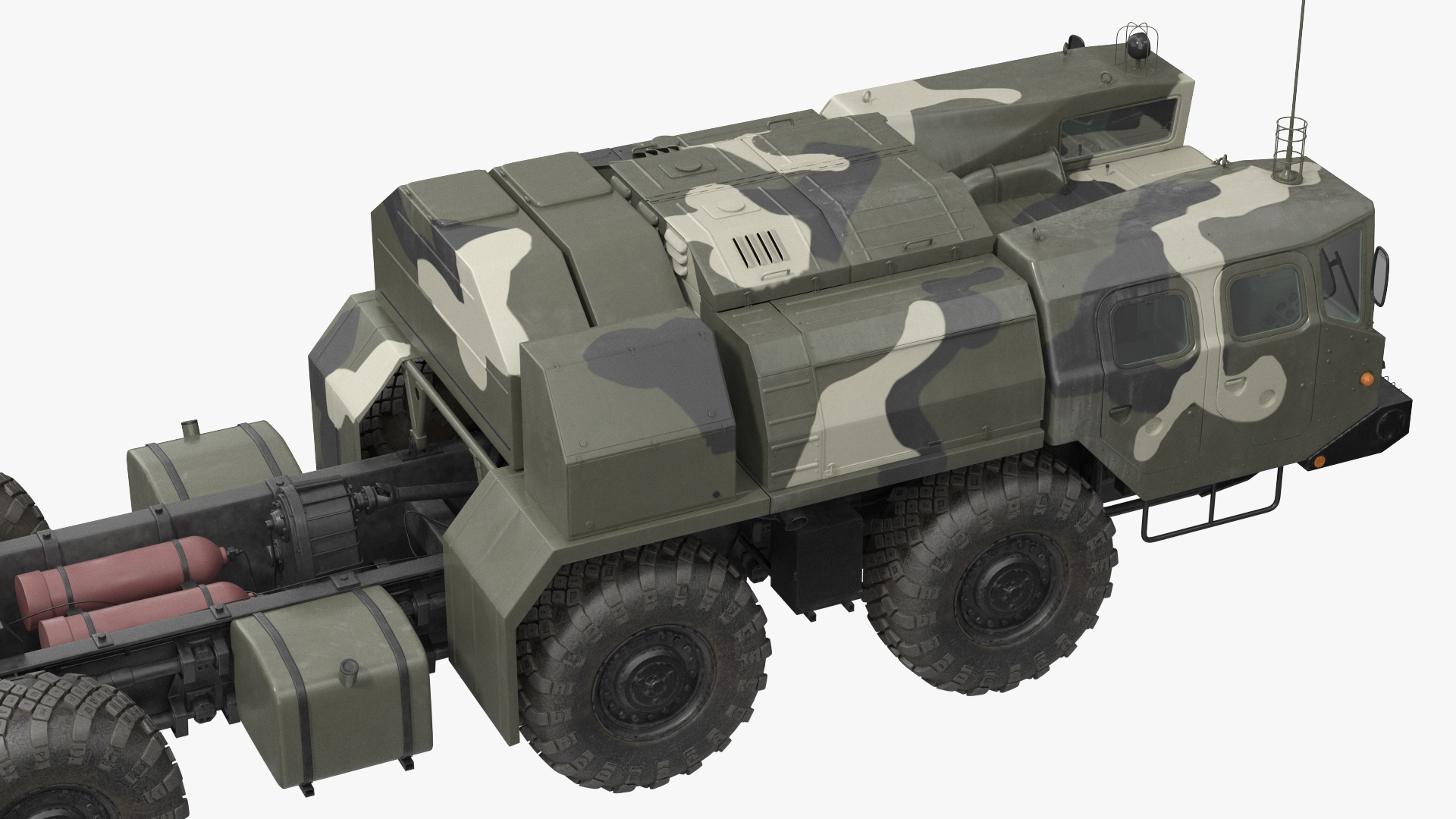 3D Maz 7910 8x8 Truck Camouflage Rigged