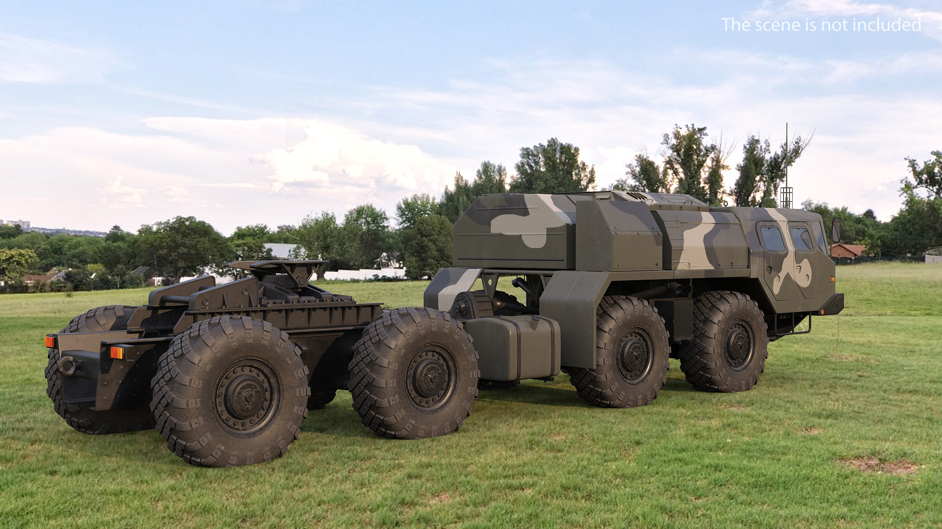 3D Maz 7910 8x8 Truck Camouflage Rigged