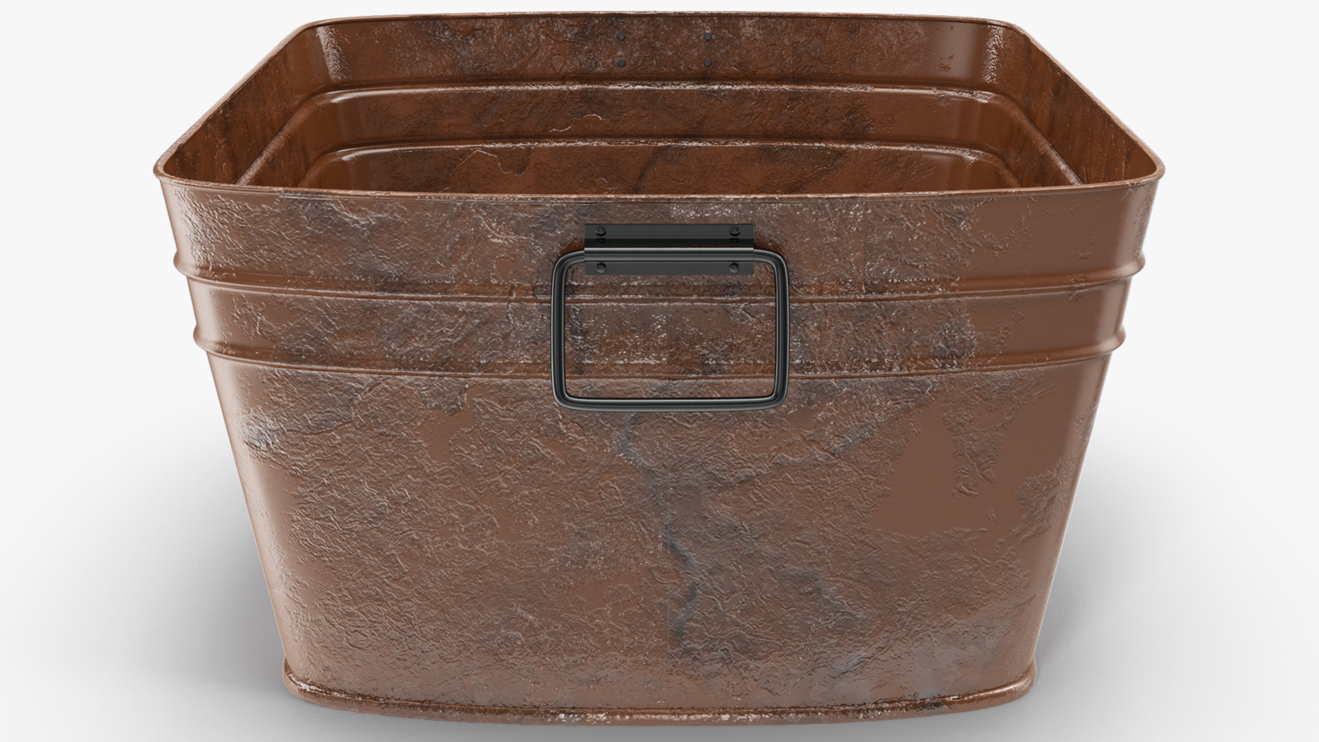 3D Rusty Square Tub