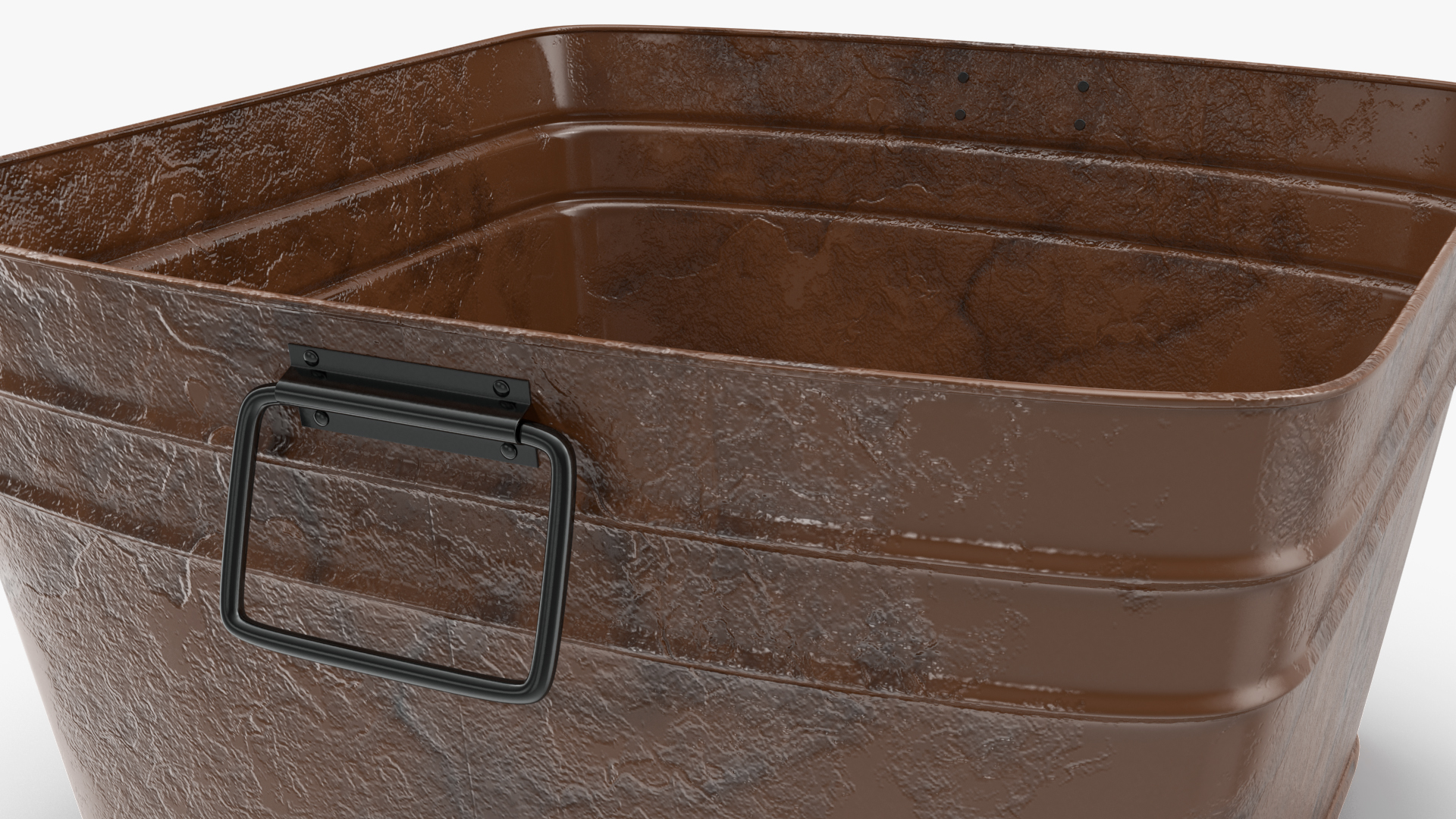 3D Rusty Square Tub