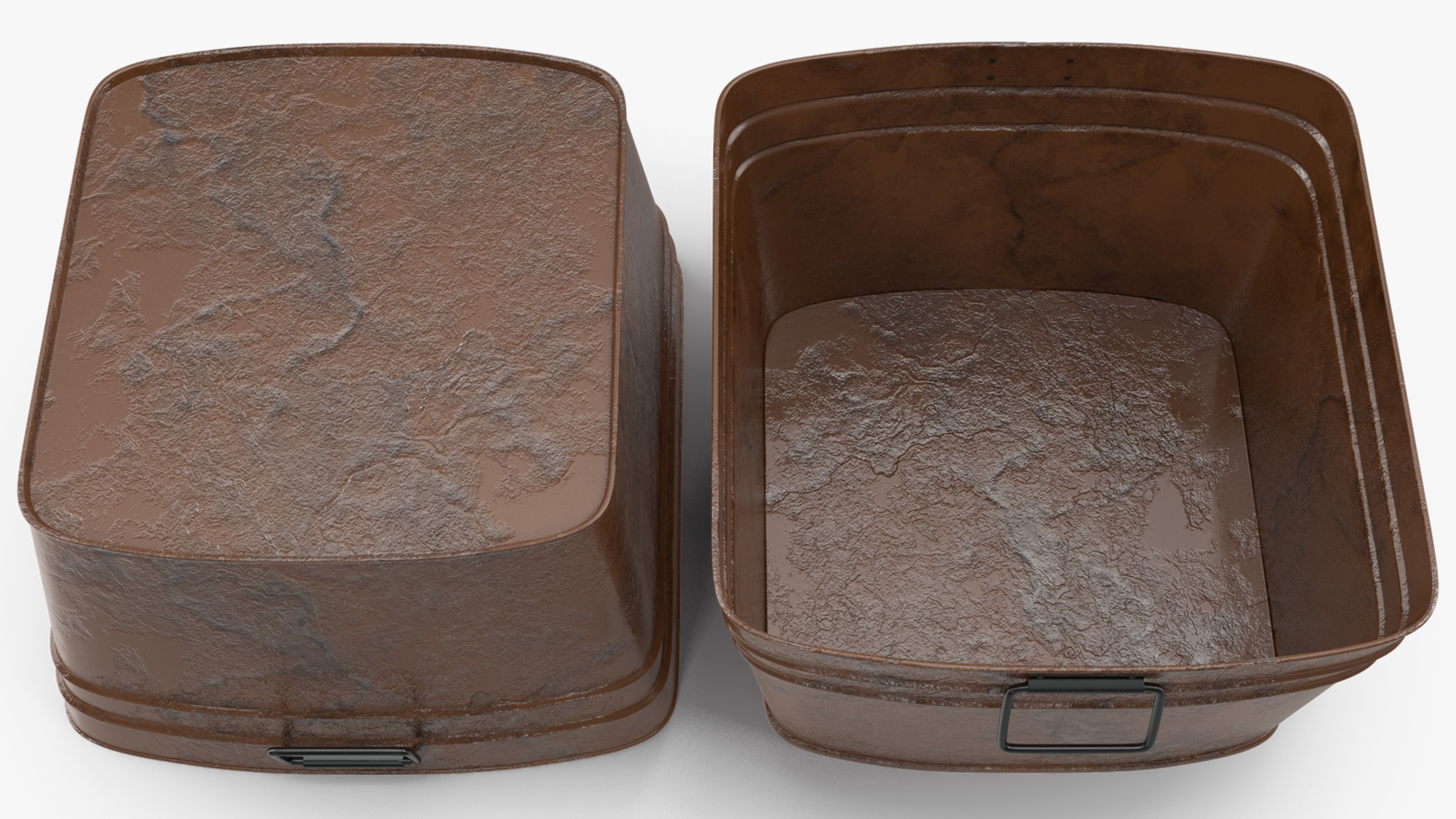 3D Rusty Square Tub