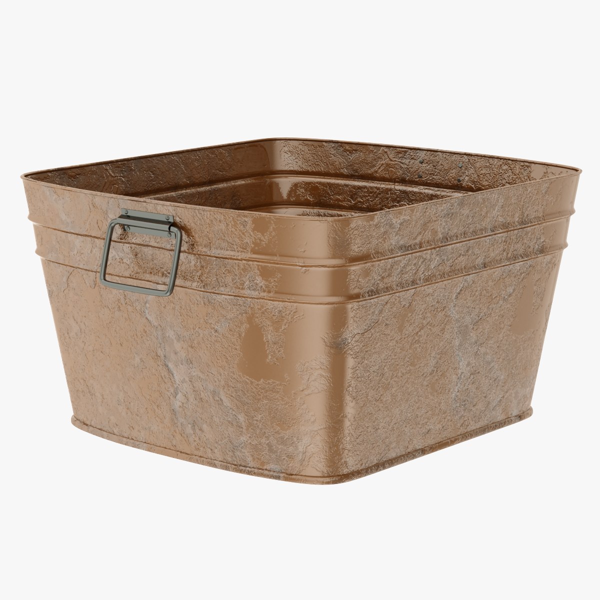 3D Rusty Square Tub