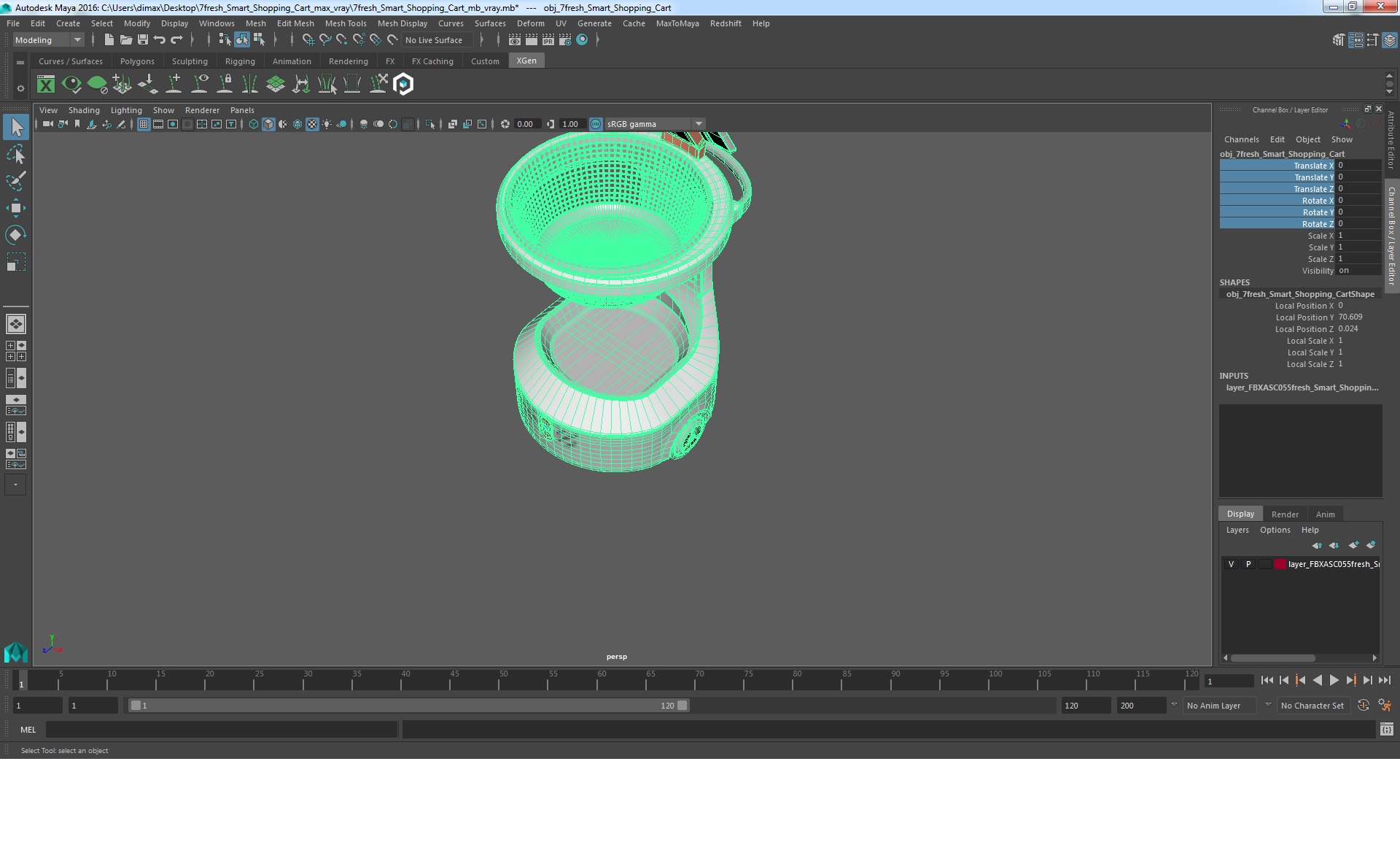 3D 7fresh Smart Shopping Cart