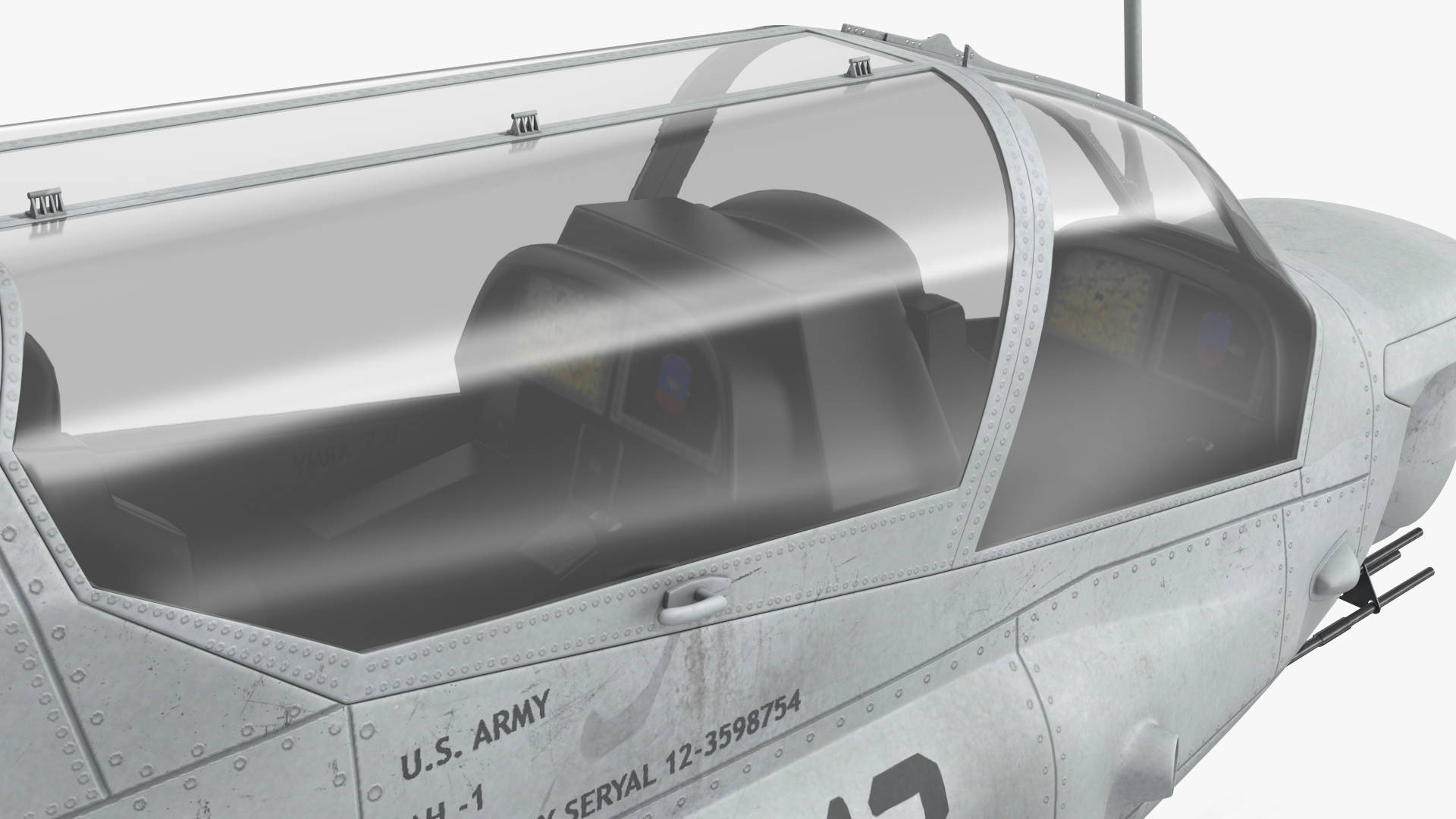 Bell AH-1Z Attack Helicopter Rigged for Maya 3D model