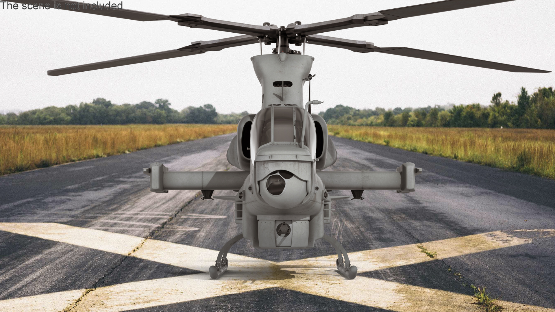 Bell AH-1Z Attack Helicopter Rigged for Maya 3D model