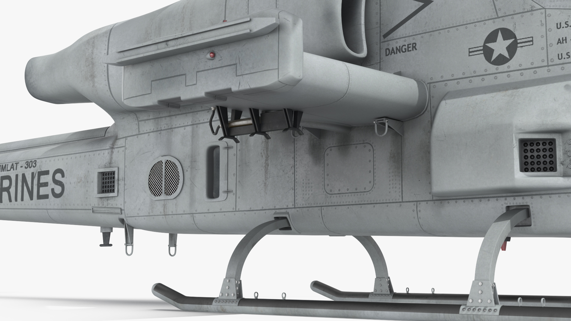 Bell AH-1Z Attack Helicopter Rigged for Maya 3D model