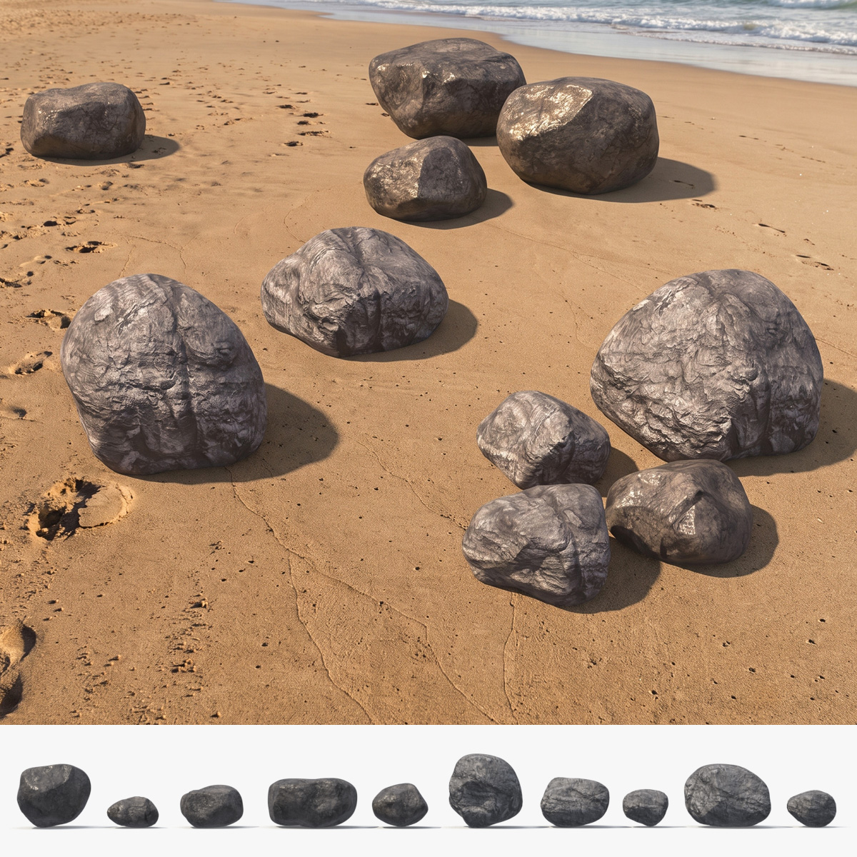 Field Stone Set 3D model preview