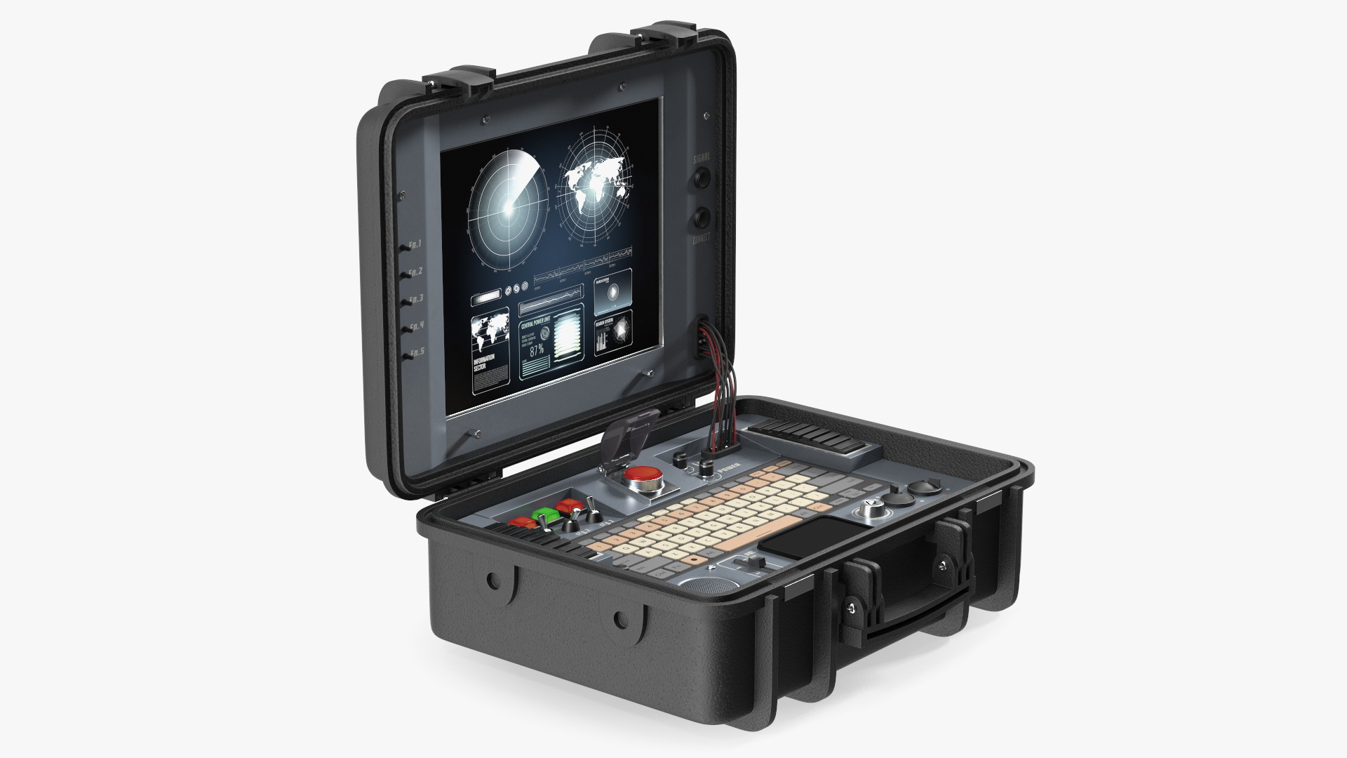 Nuclear Briefcase Rigged 3D model