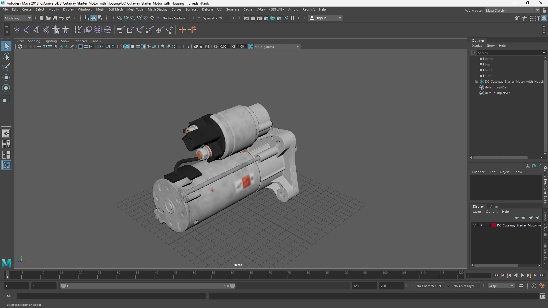 DC Cutaway Starter Motor with Housing, view 10