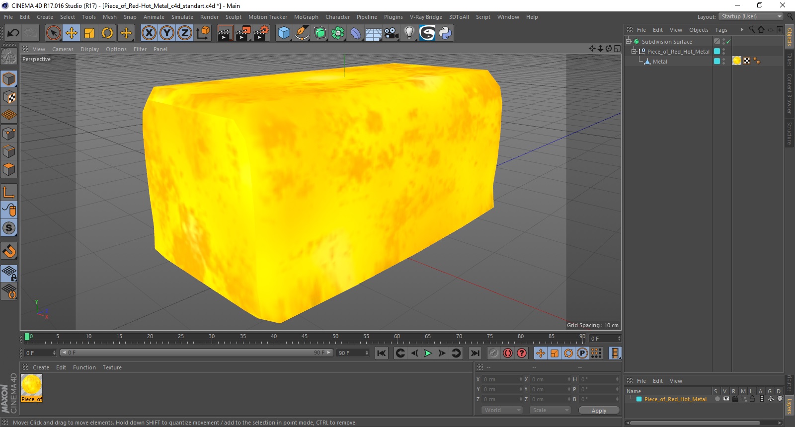 Piece of Red-Hot Metal 3D