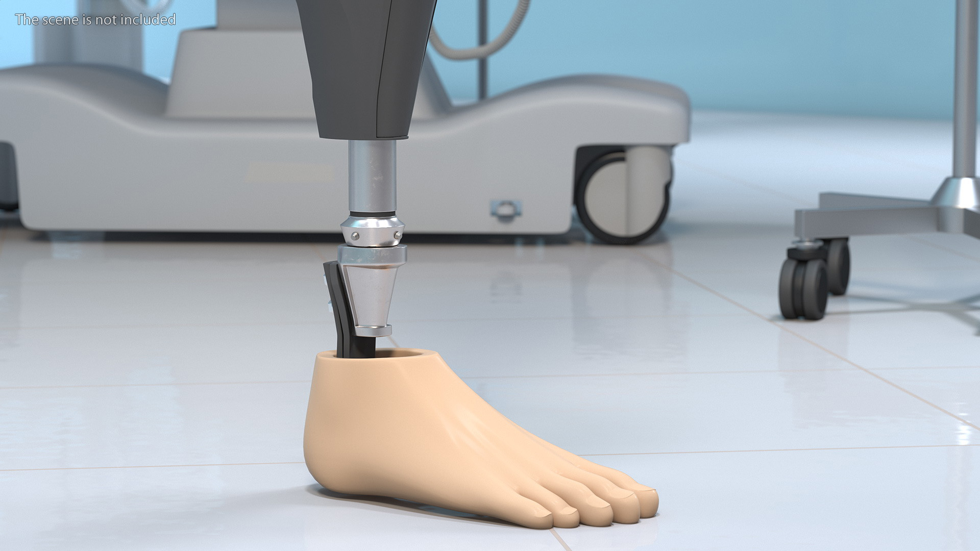 3D model Sportsman Wearing Prosthetic Leg Walking Pose