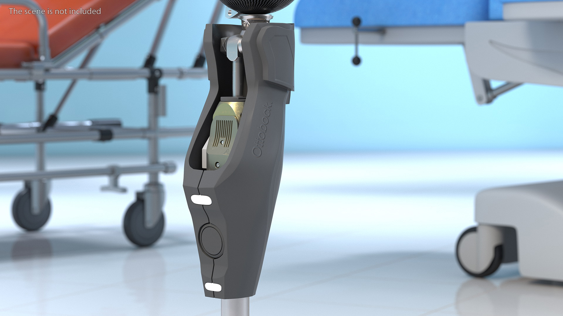 3D model Sportsman Wearing Prosthetic Leg Walking Pose