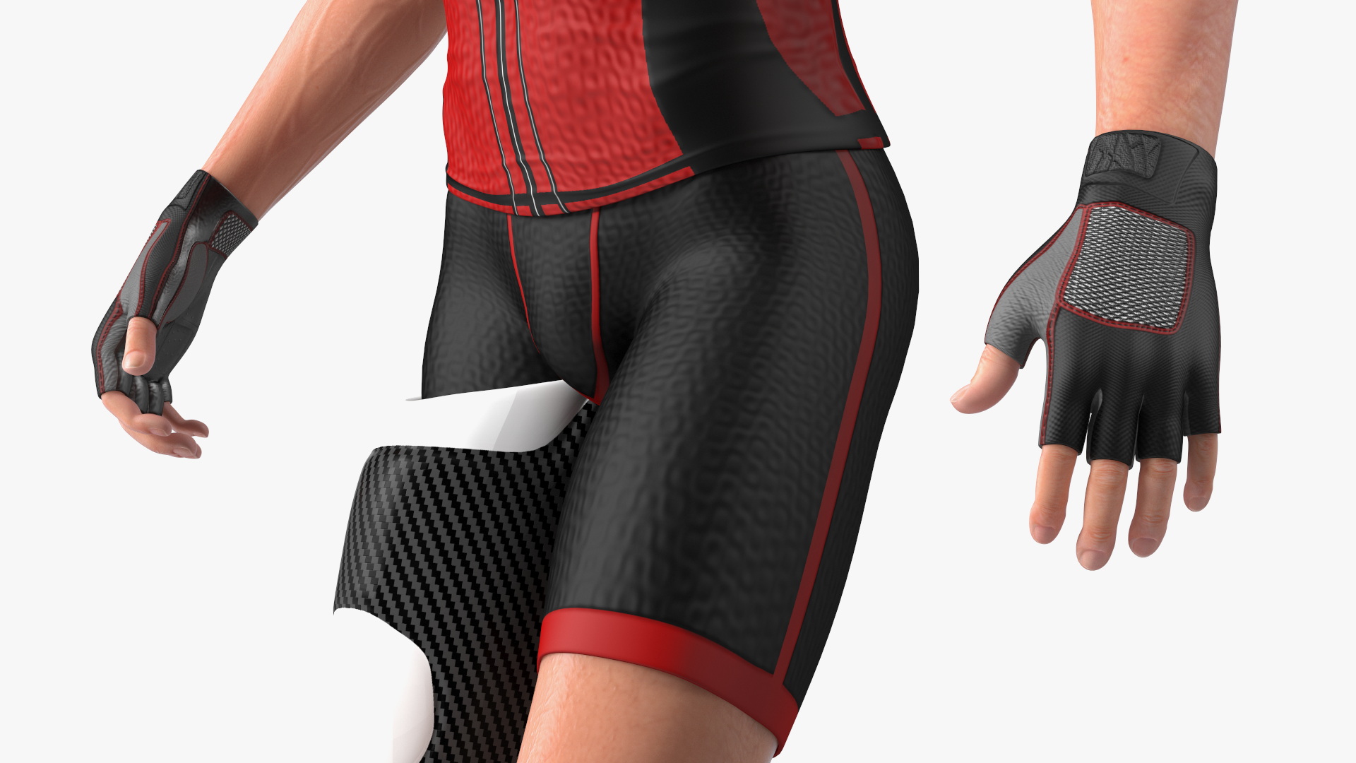 3D model Sportsman Wearing Prosthetic Leg Walking Pose