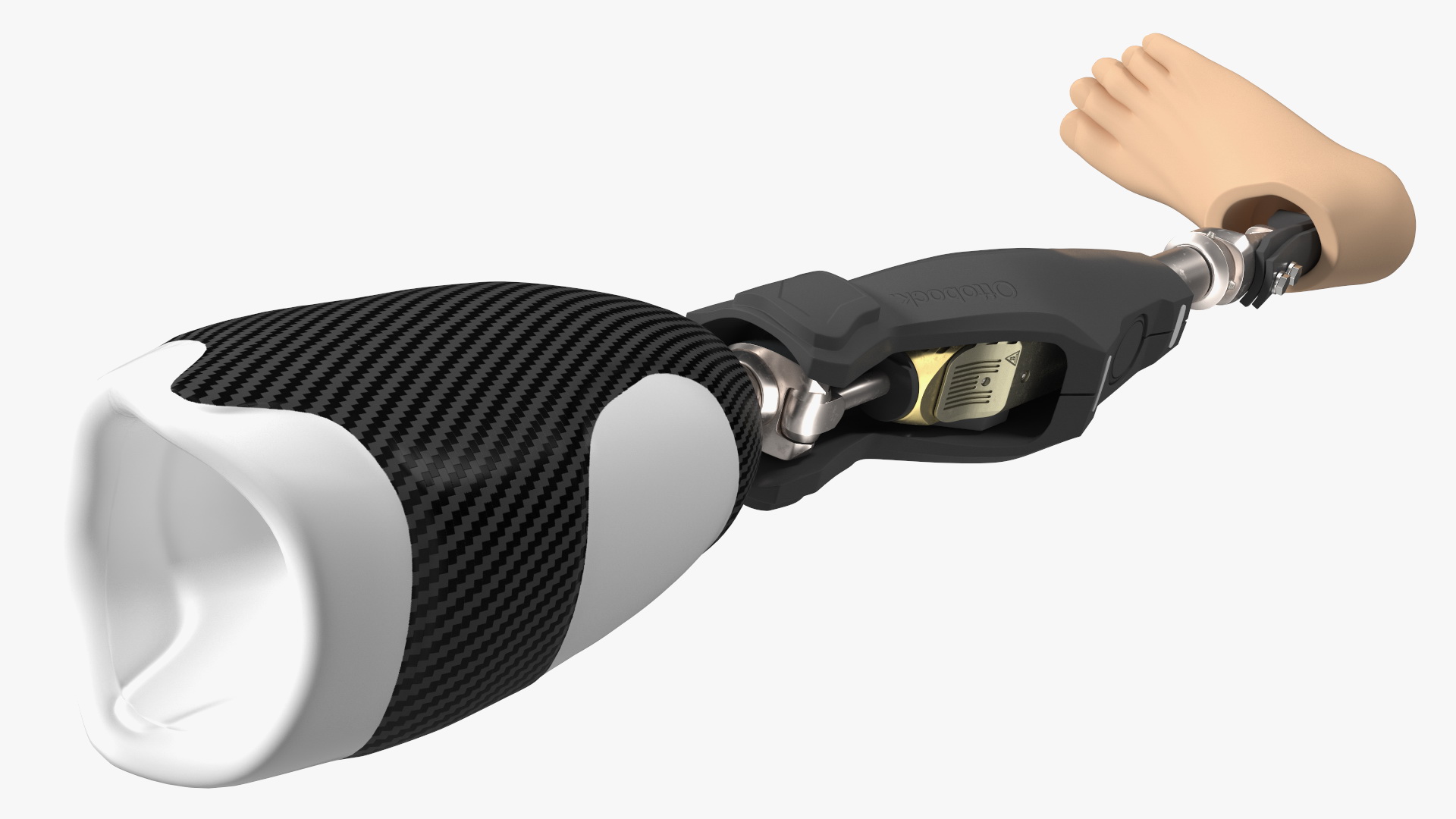 3D model Sportsman Wearing Prosthetic Leg Walking Pose
