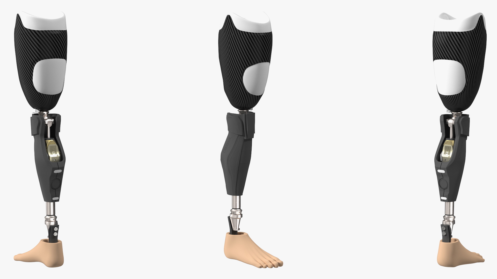 3D model Sportsman Wearing Prosthetic Leg Walking Pose