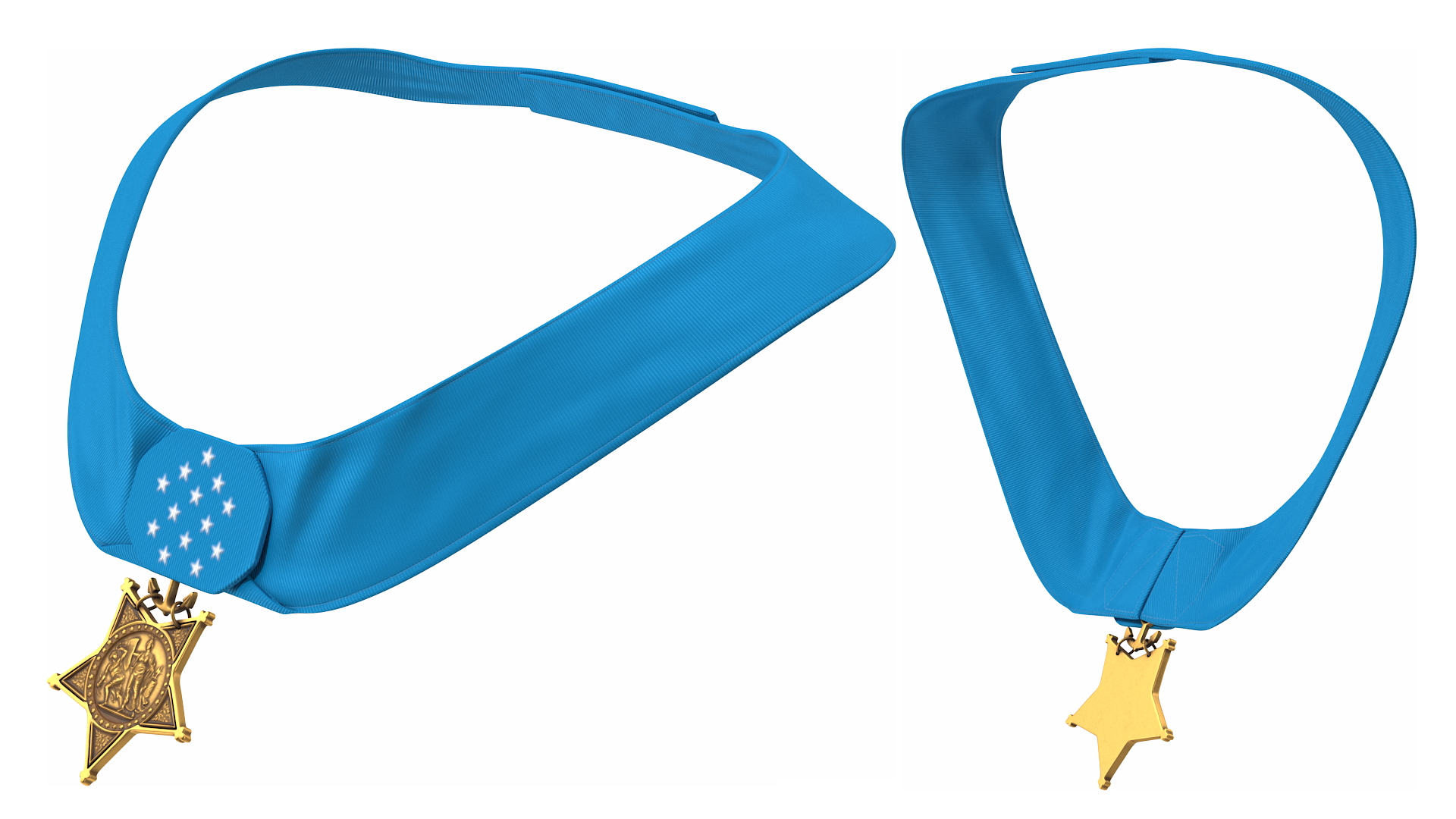 US Navy Medal of Honor Worn 3D