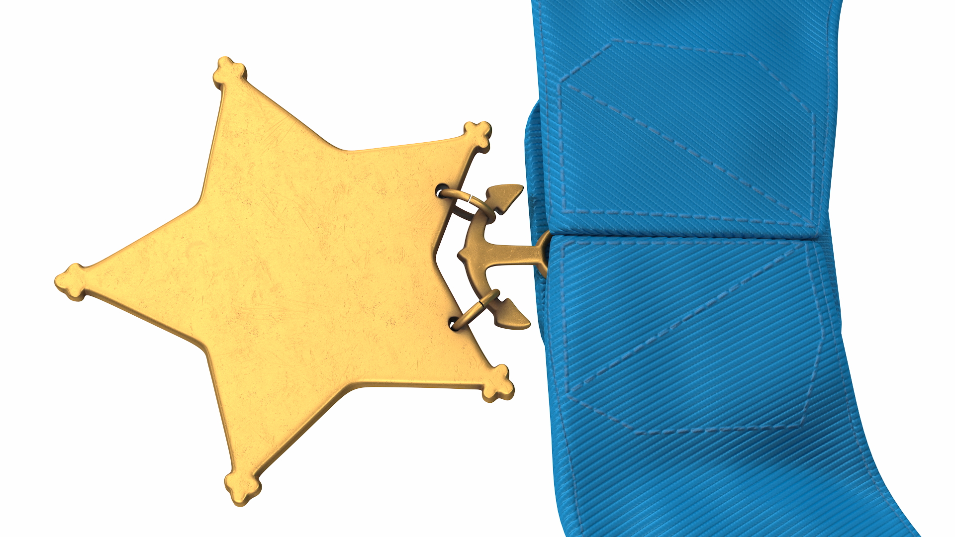 US Navy Medal of Honor Worn 3D