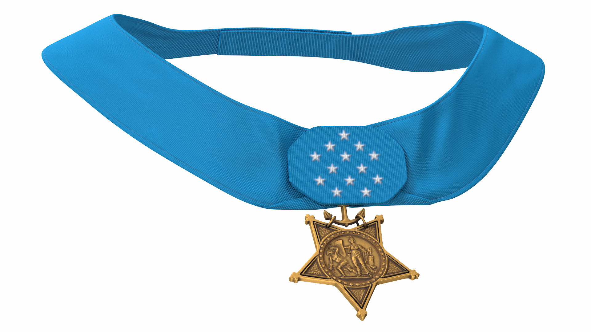 US Navy Medal of Honor Worn 3D