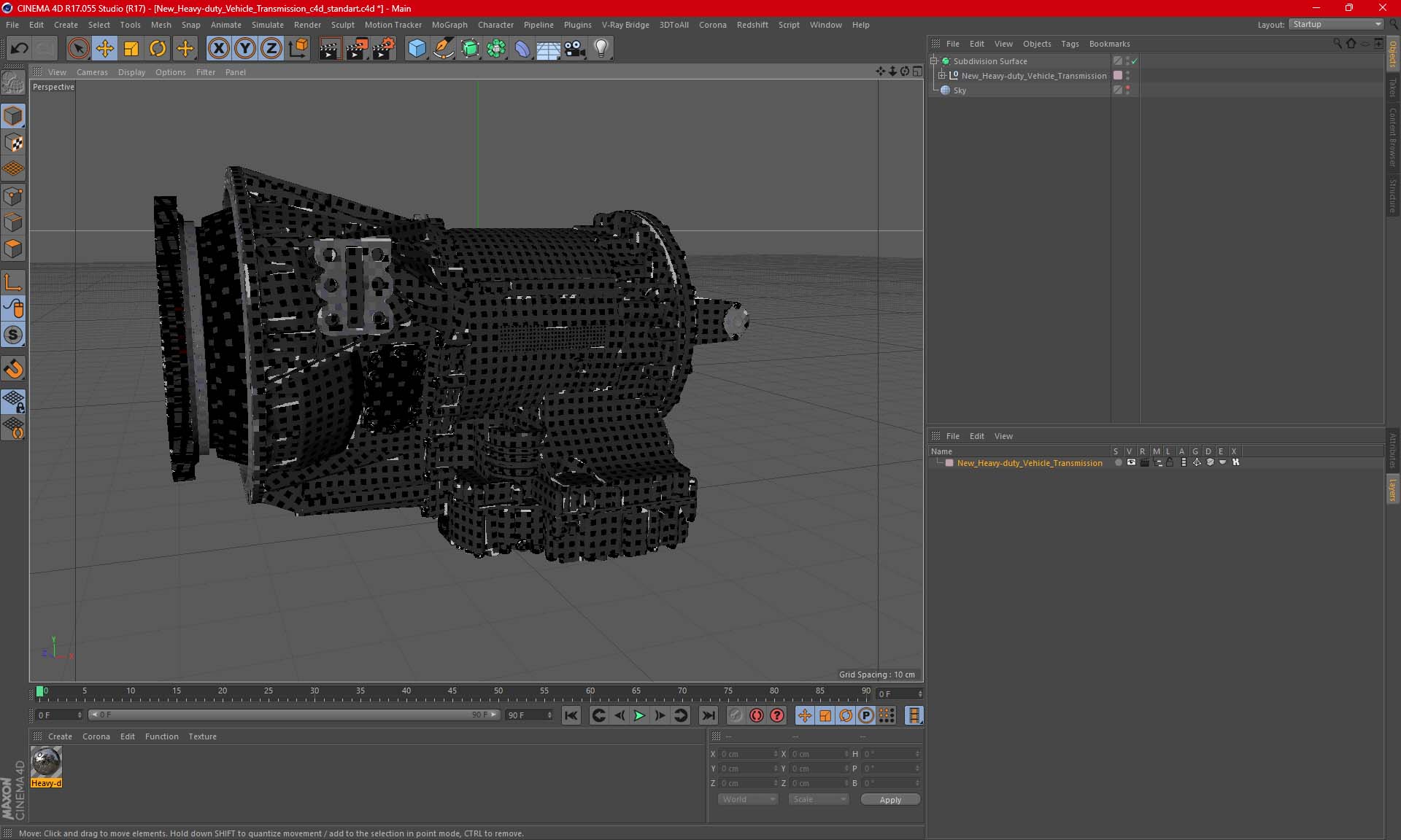 3D model New Heavy-duty Vehicle Transmission