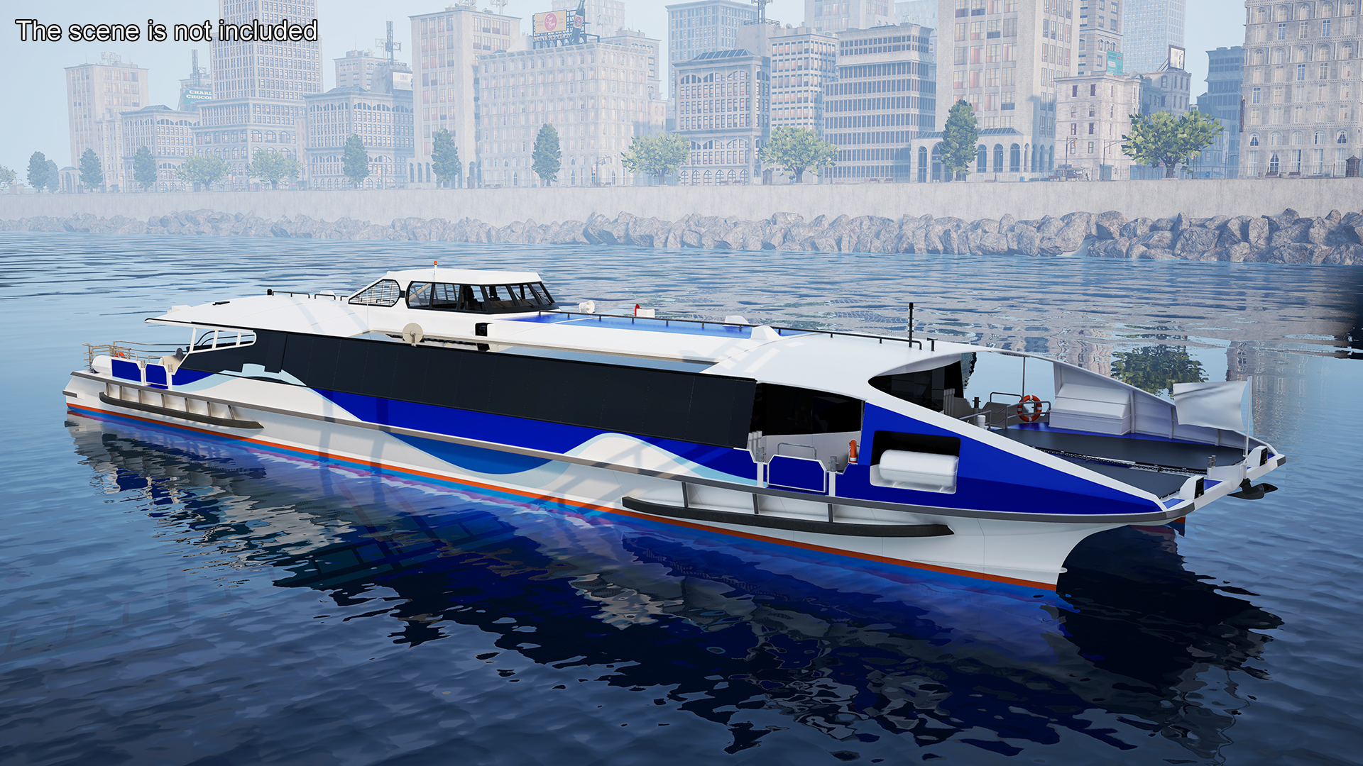 River Bus Boat 3D model