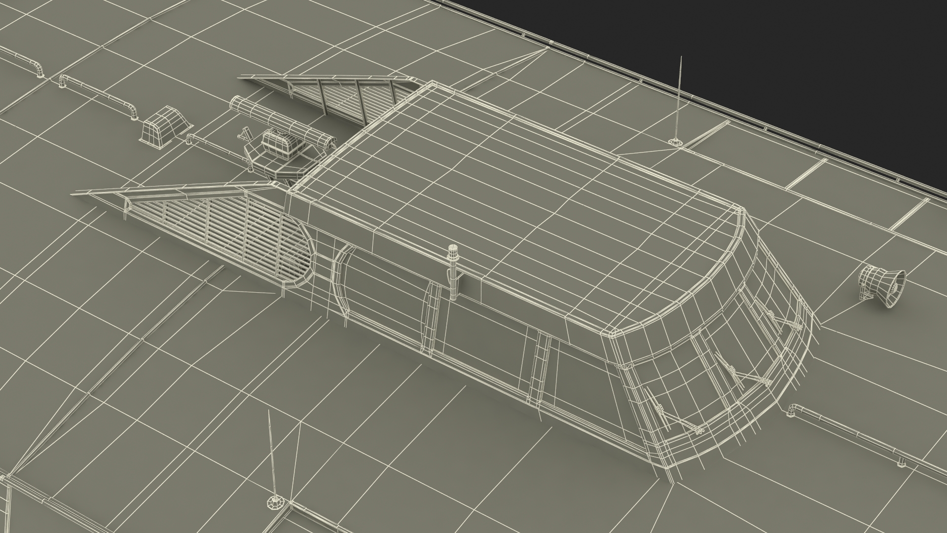 River Bus Boat 3D model