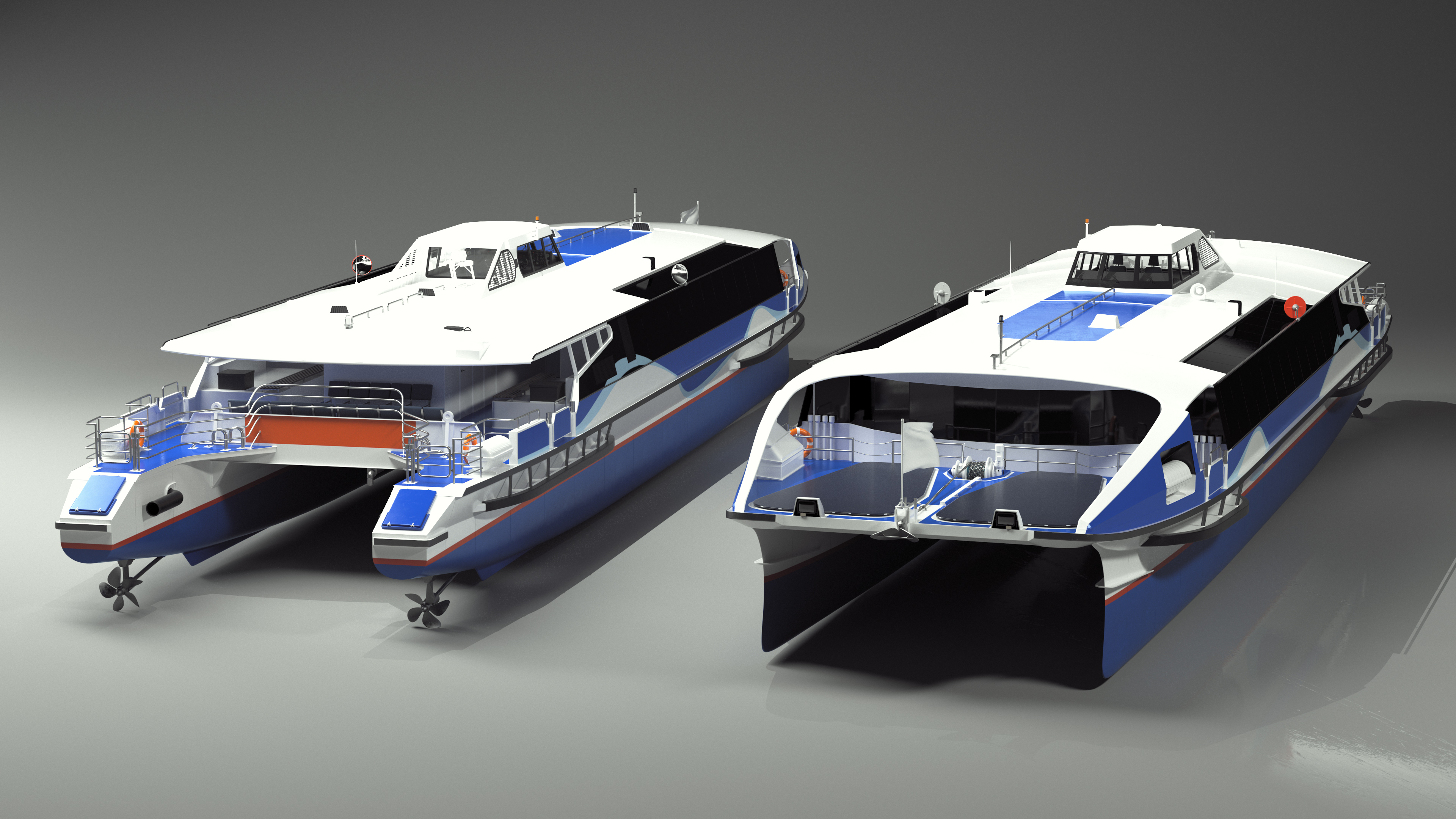 River Bus Boat 3D model
