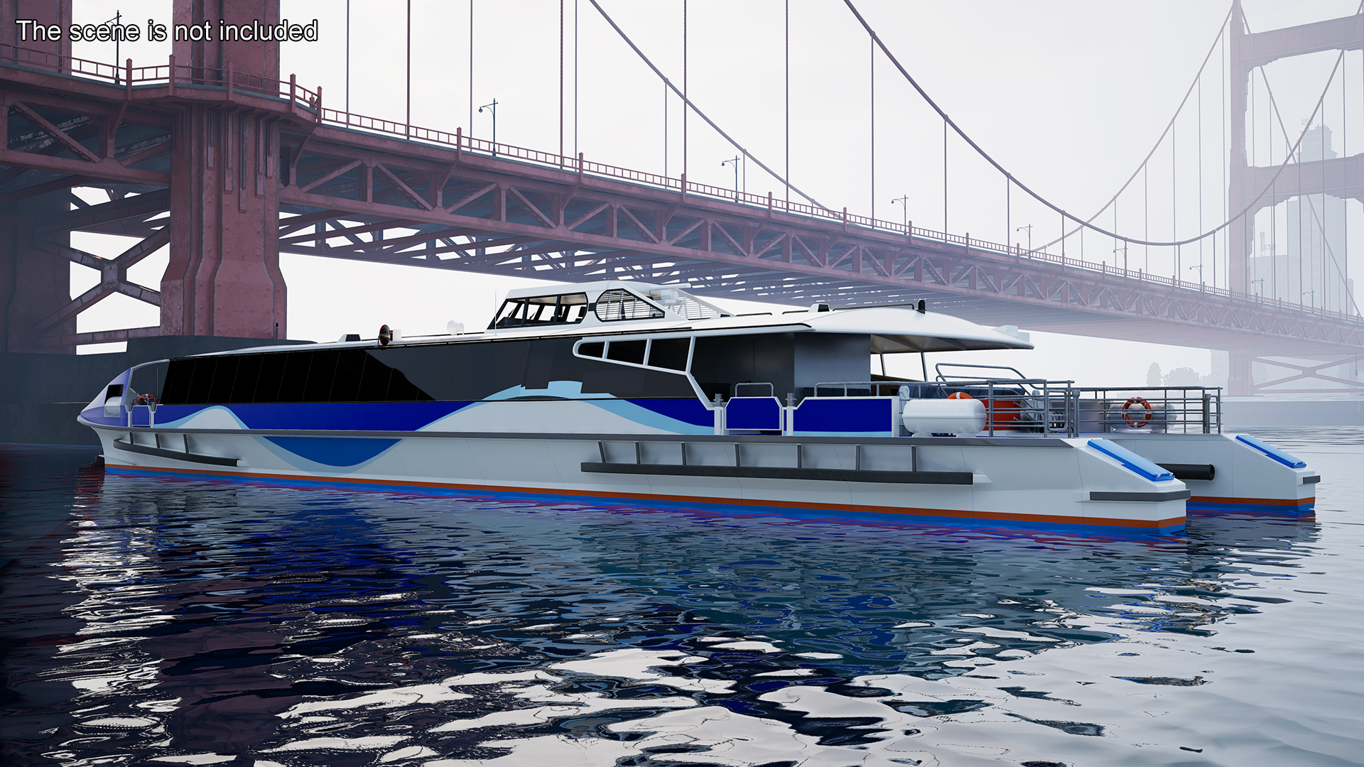 River Bus Boat 3D model