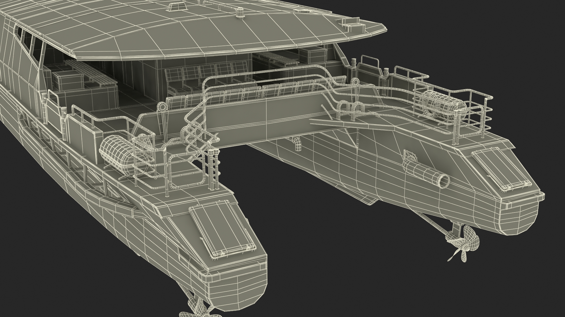River Bus Boat 3D model