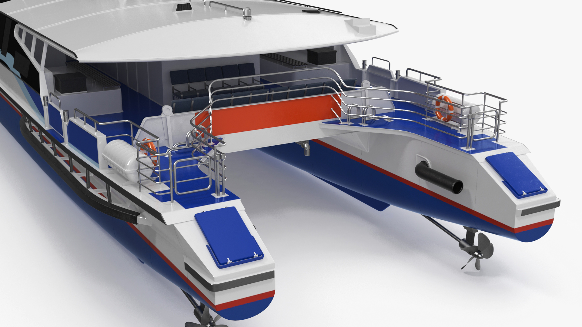 River Bus Boat 3D model