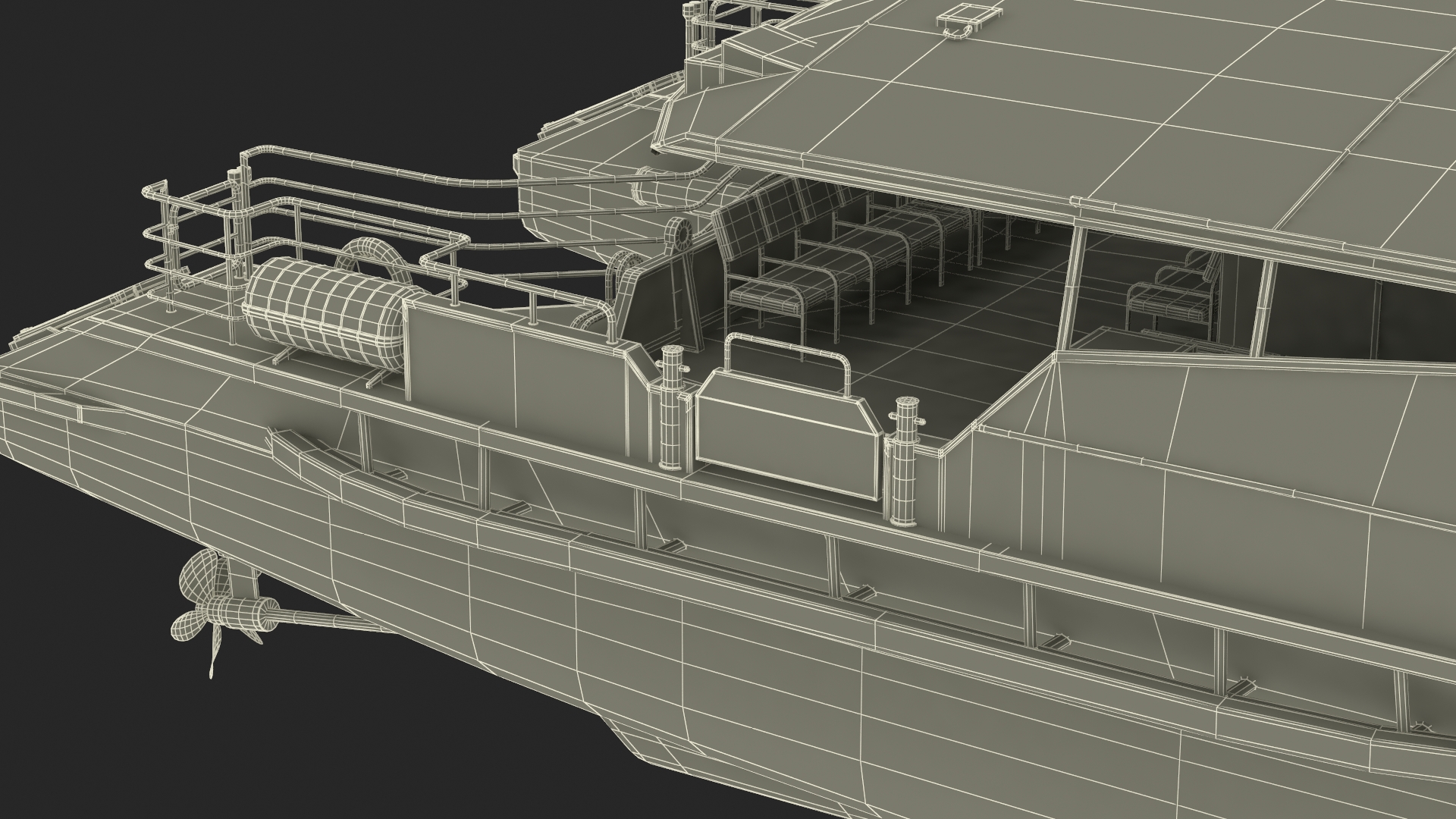 River Bus Boat 3D model