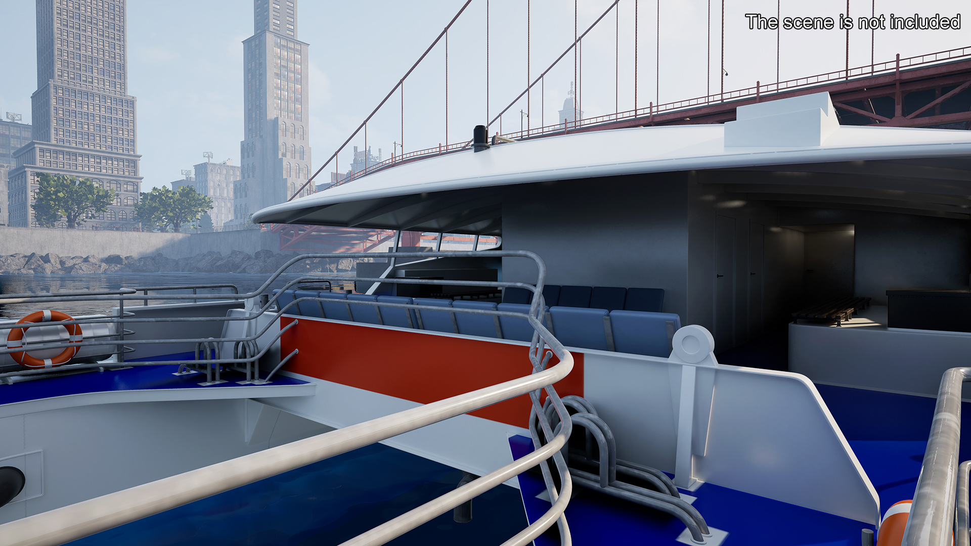 River Bus Boat 3D model
