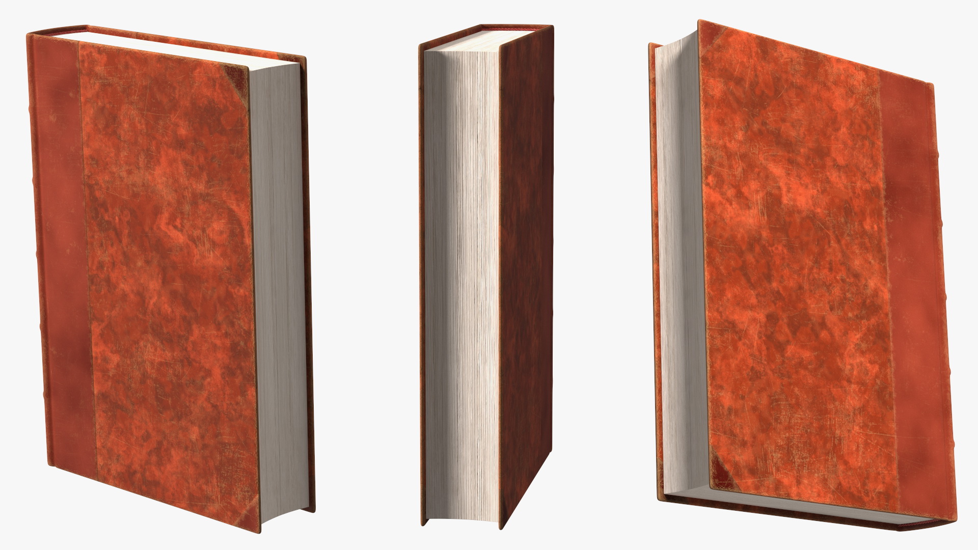 3D Classic Hardcover Book Red