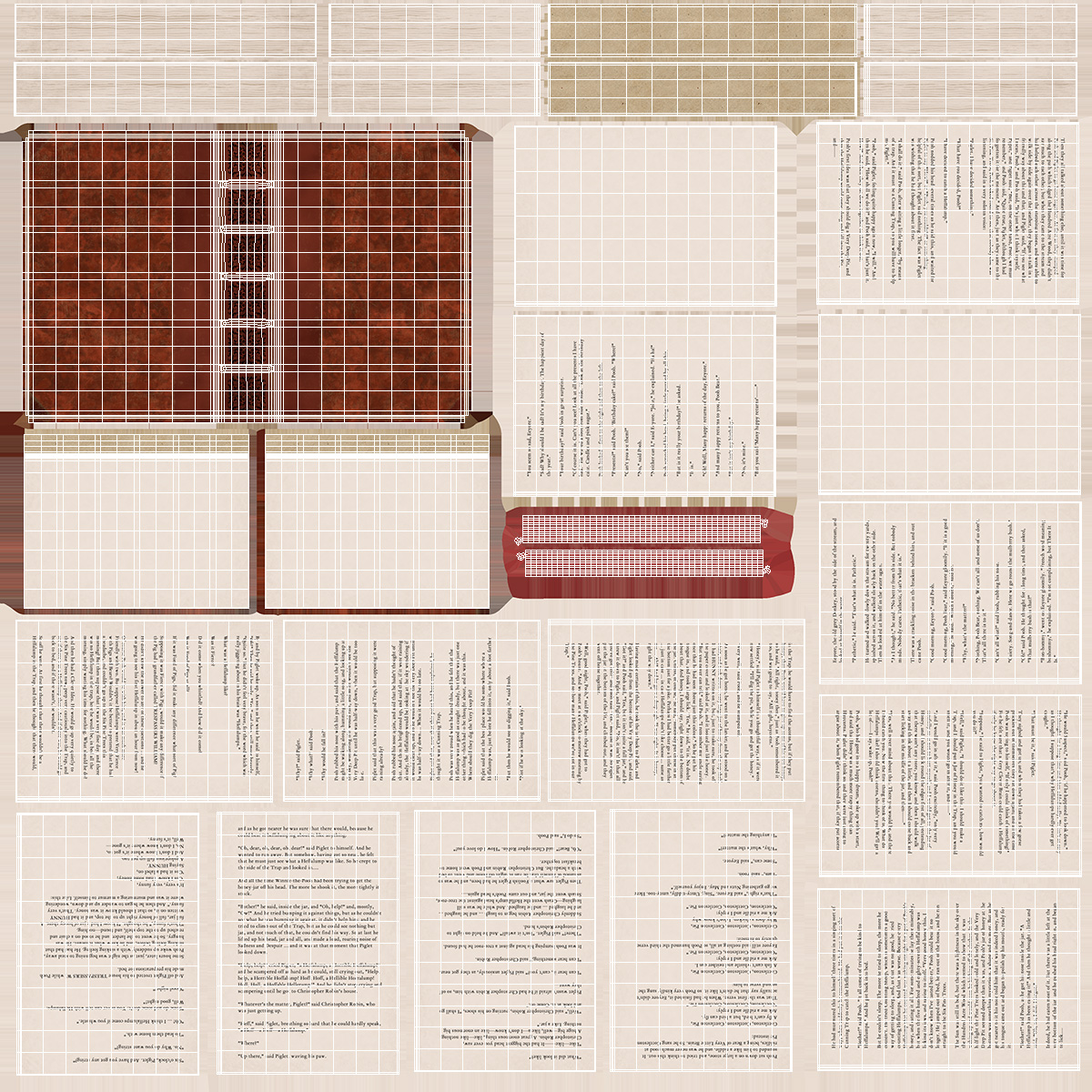 3D Classic Hardcover Book Red