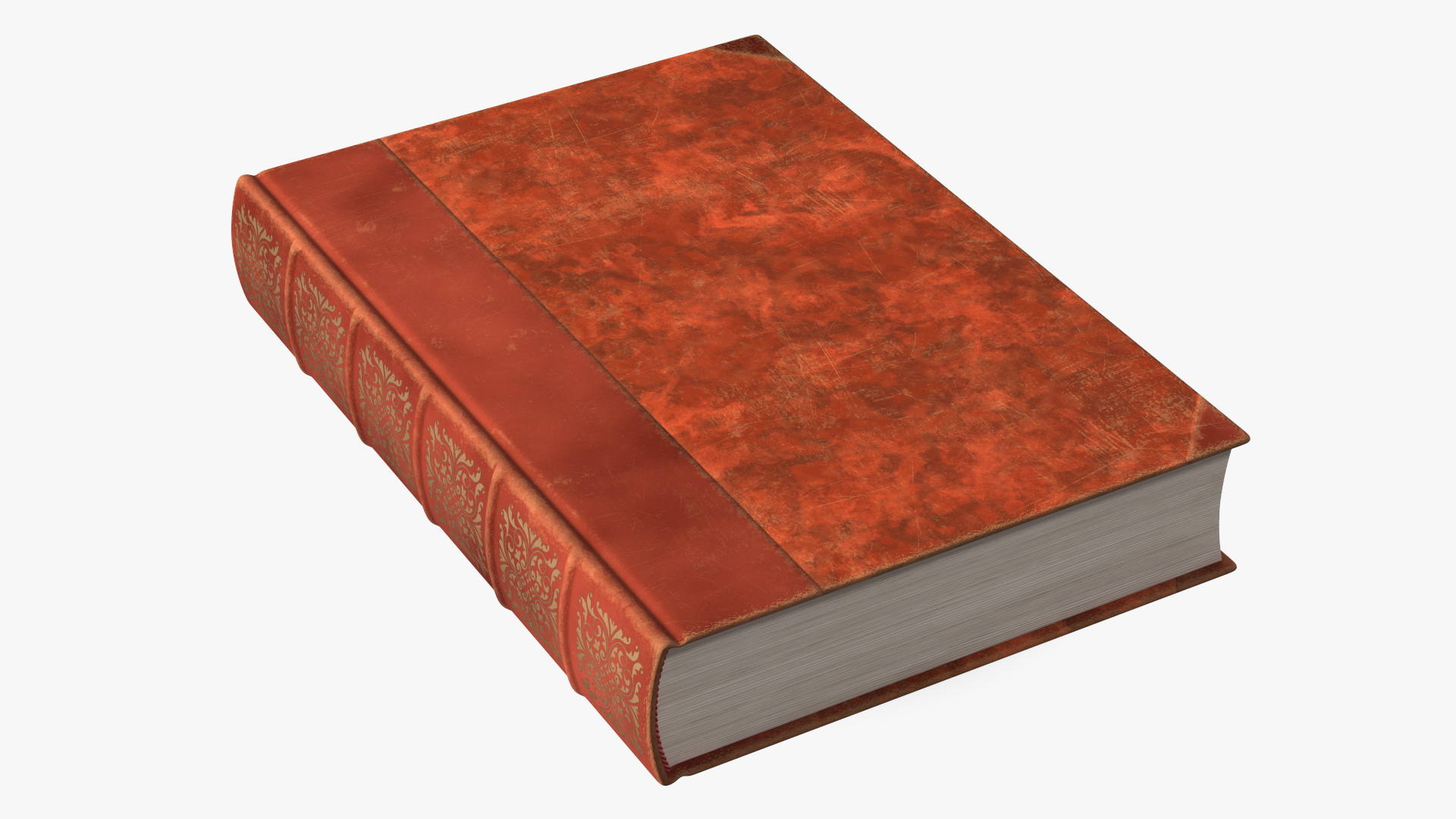 3D Classic Hardcover Book Red