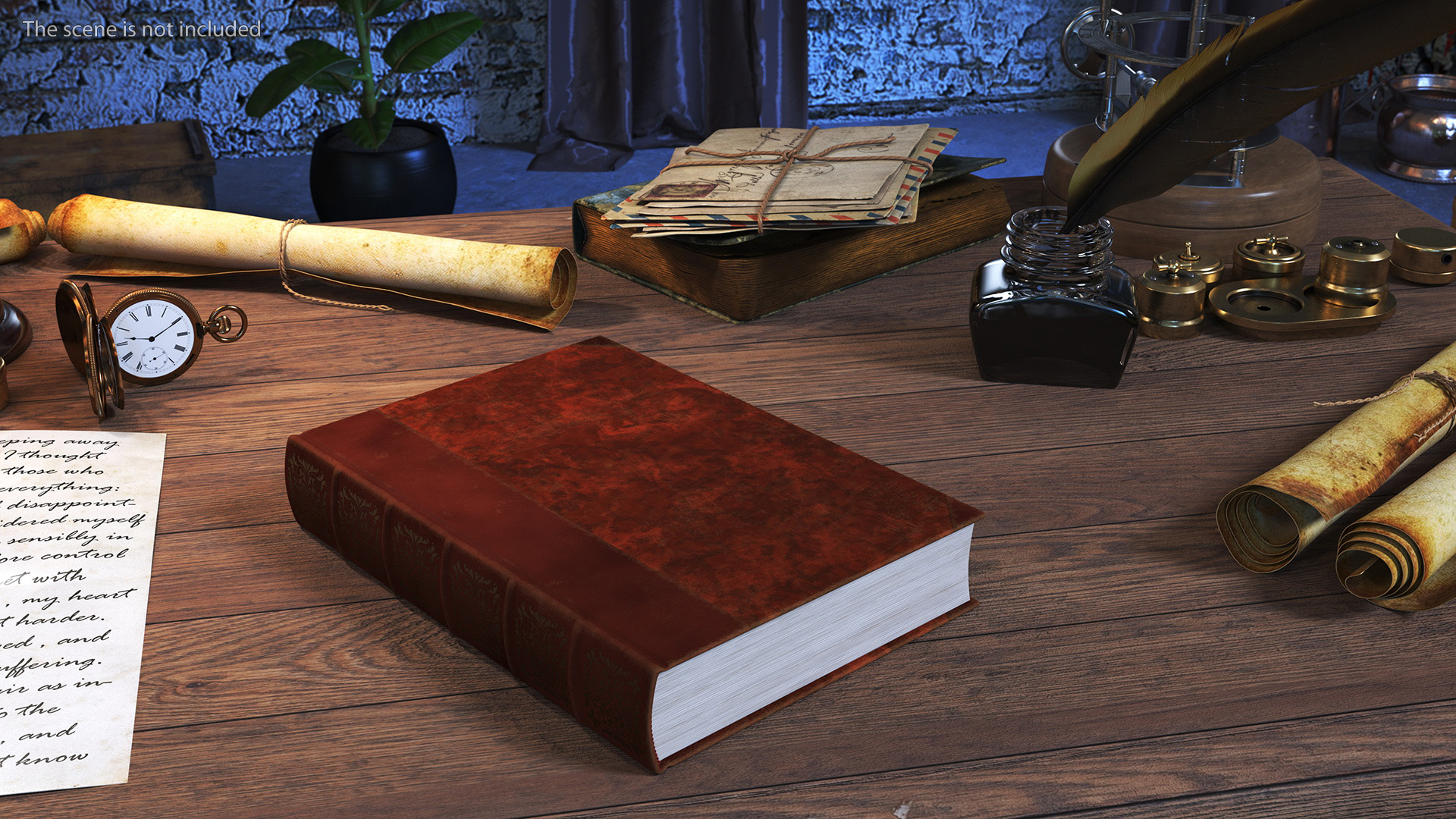 3D Classic Hardcover Book Red