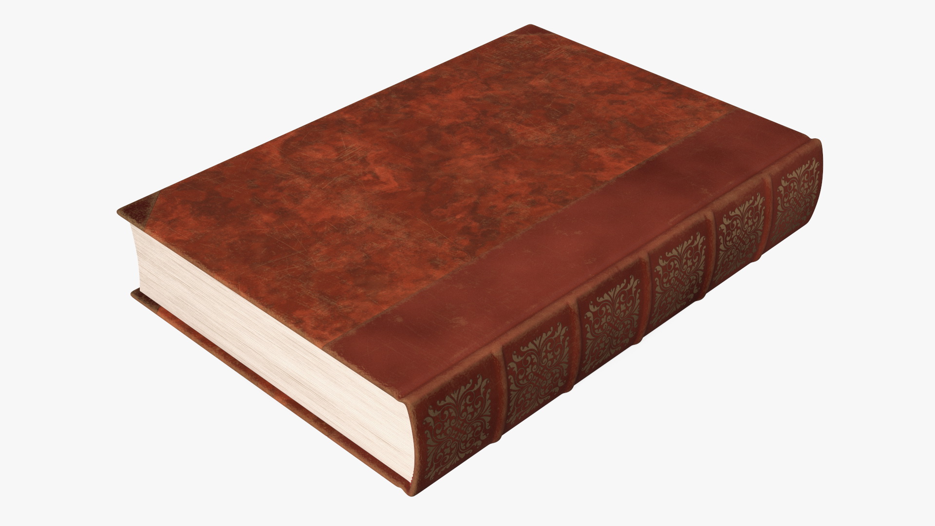3D Classic Hardcover Book Red