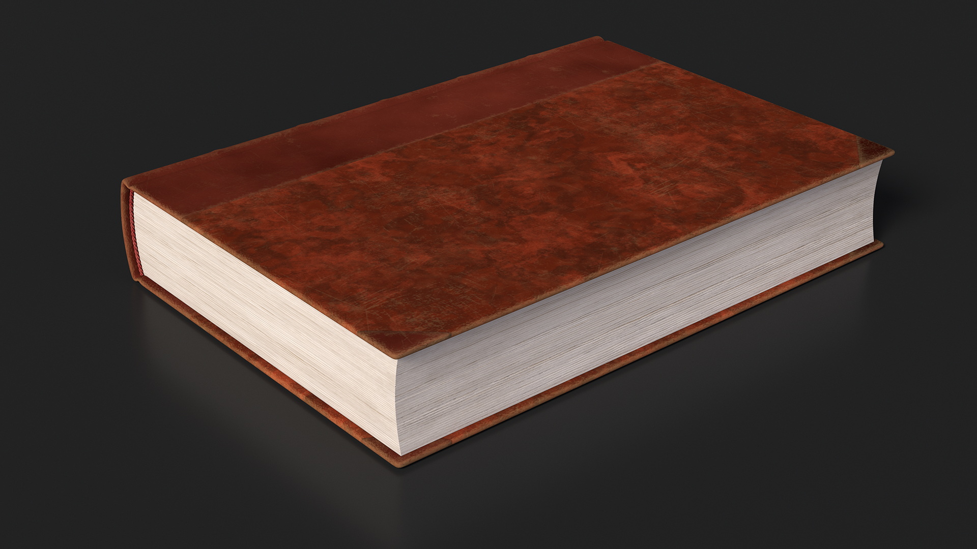 3D Classic Hardcover Book Red
