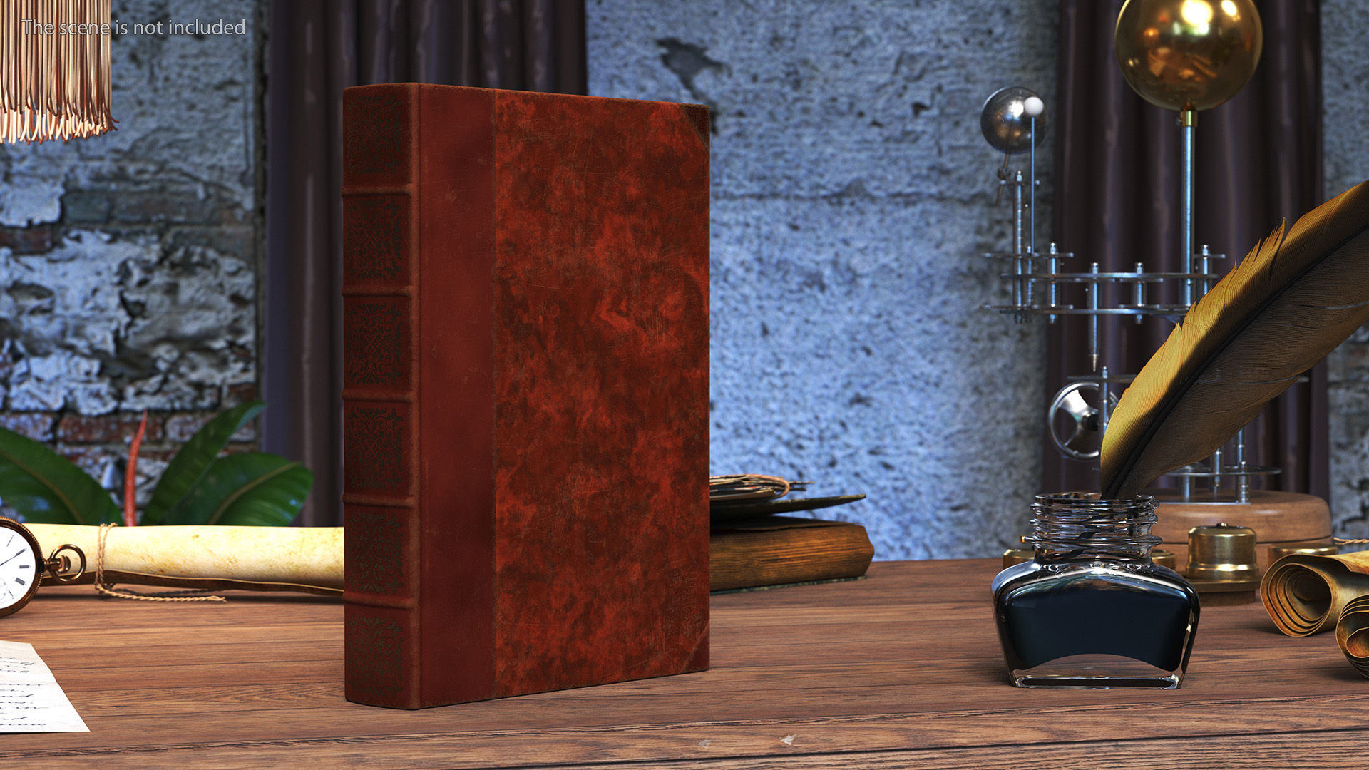 3D Classic Hardcover Book Red